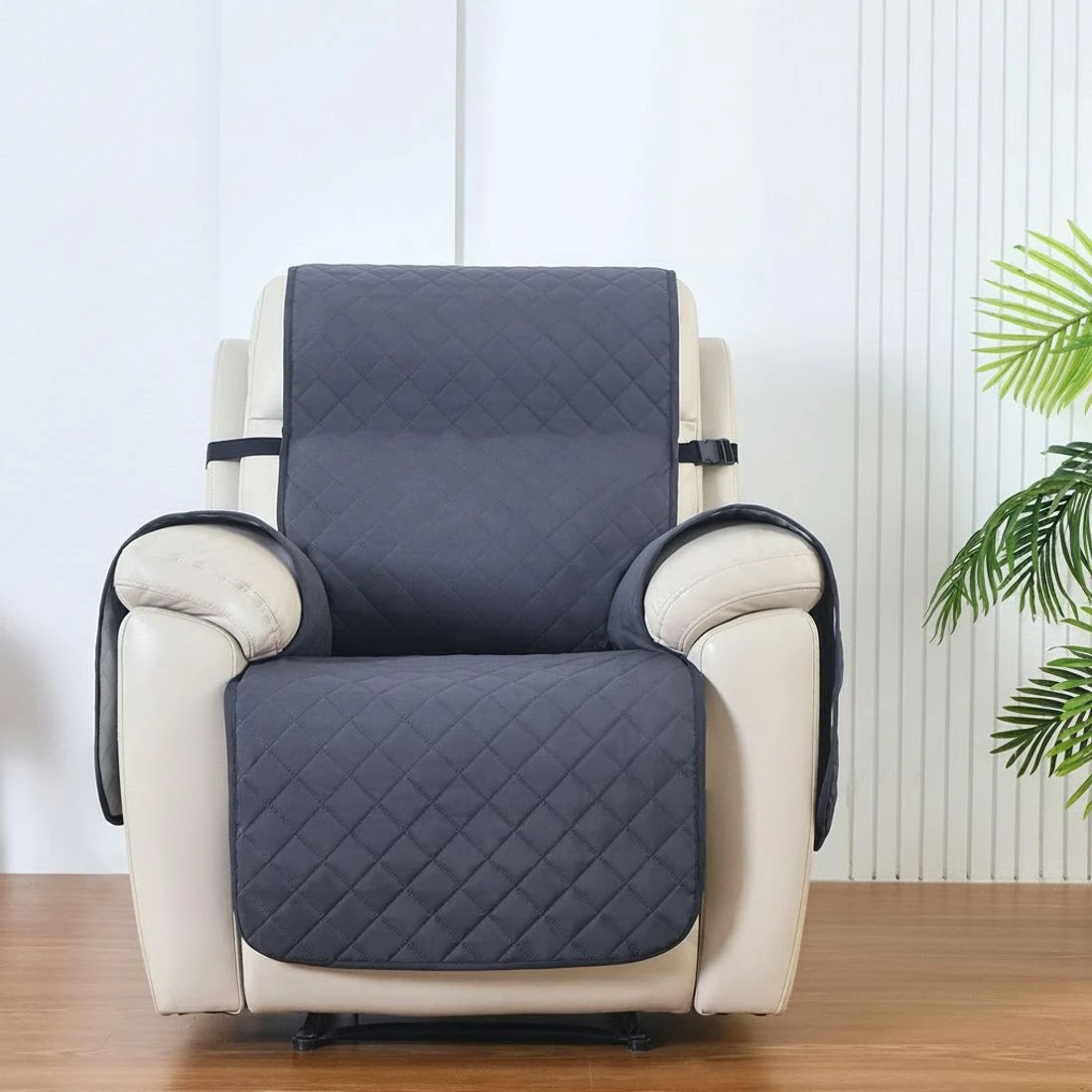 3 Artiss Recliner Chair Cover 100% Water Resistant - Grey, 3 of 5