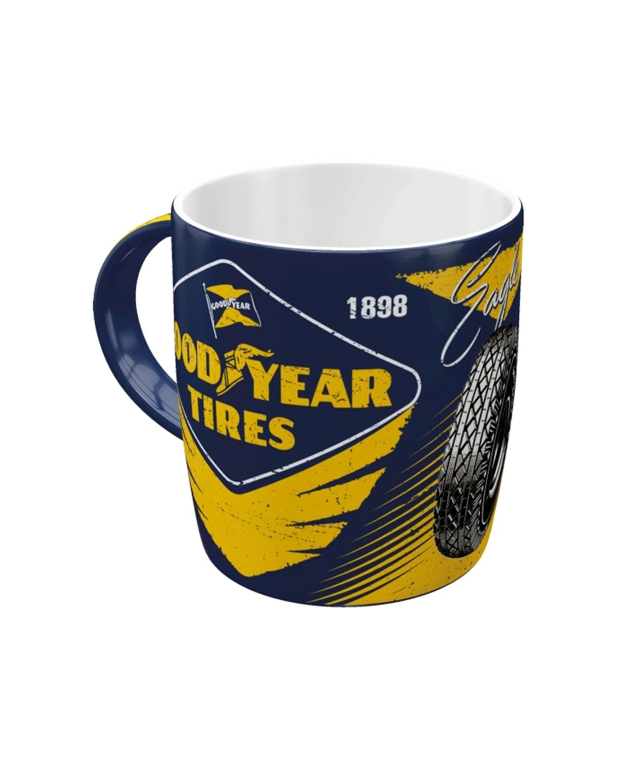 1 Nostalgic-Art Ceramic Mug 330ml Mug - Goodyear Eagle Tire - Blue, 1 of 4