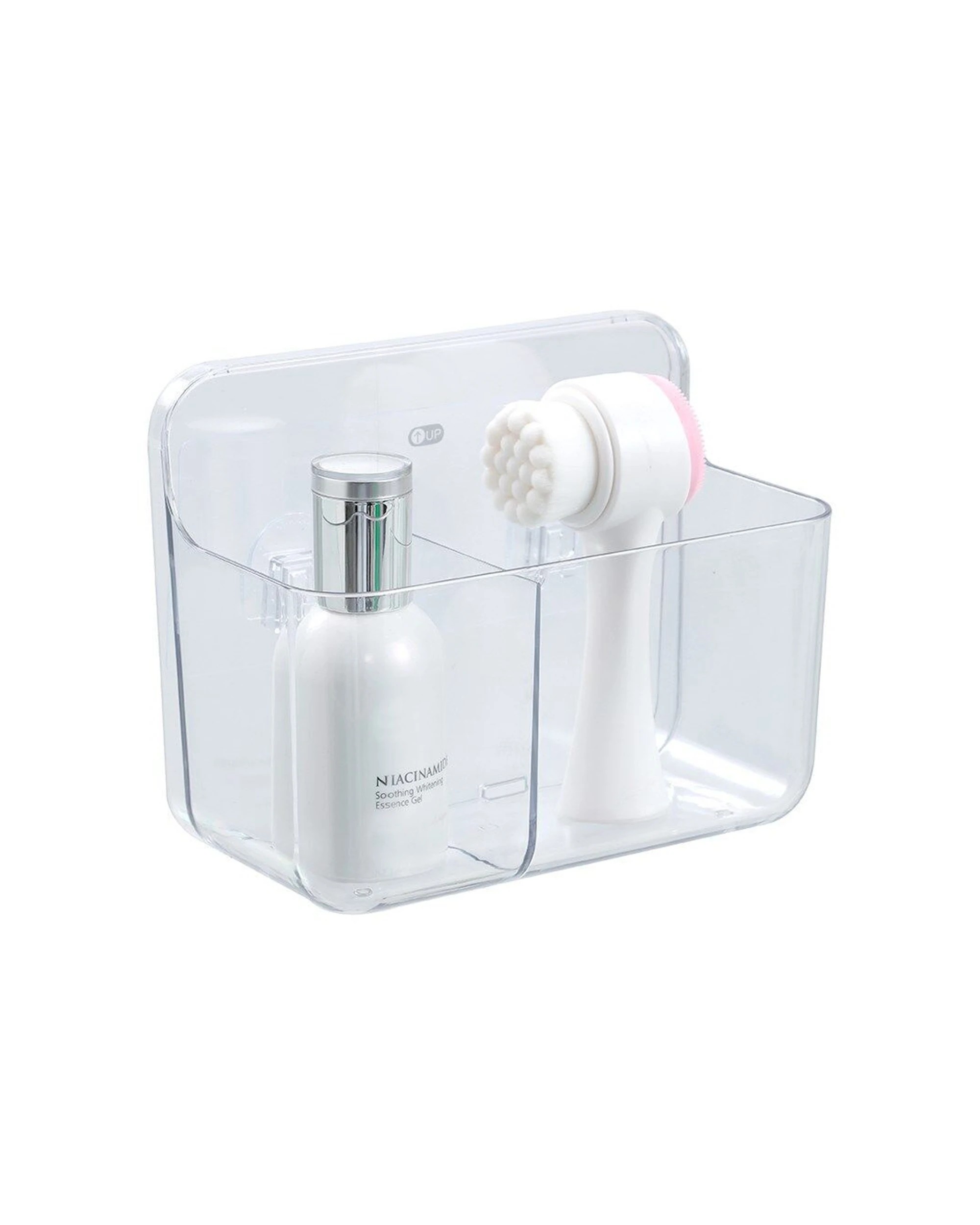 5 Boxsweden 3PK Crystal Bathroom Hanging 2 Section Caddy 17.5x9x14cm - Clear, 5 of 5