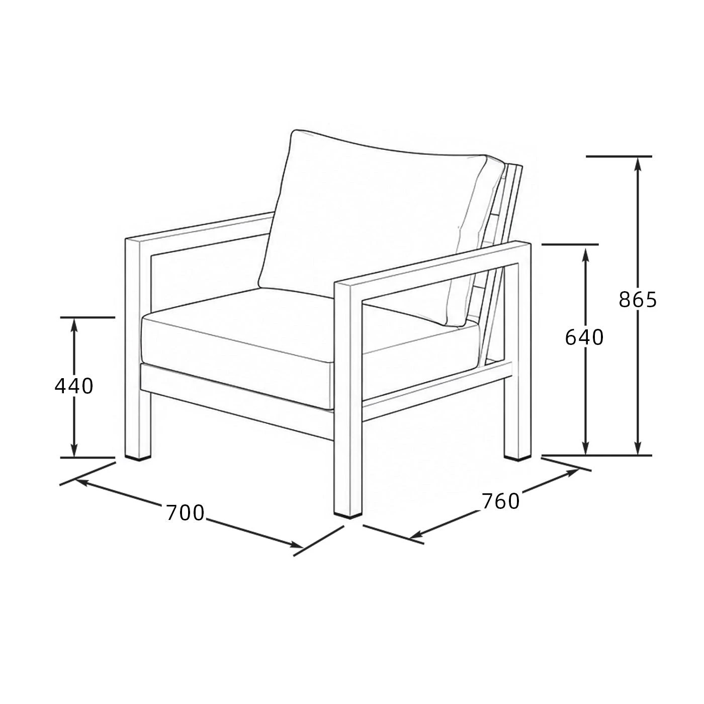 6 Moda Living Manly Single Seater White Aluminium Outdoor Sofa Lounge - Textured Grey Cushions (Set of 2) - White, 6 of 10