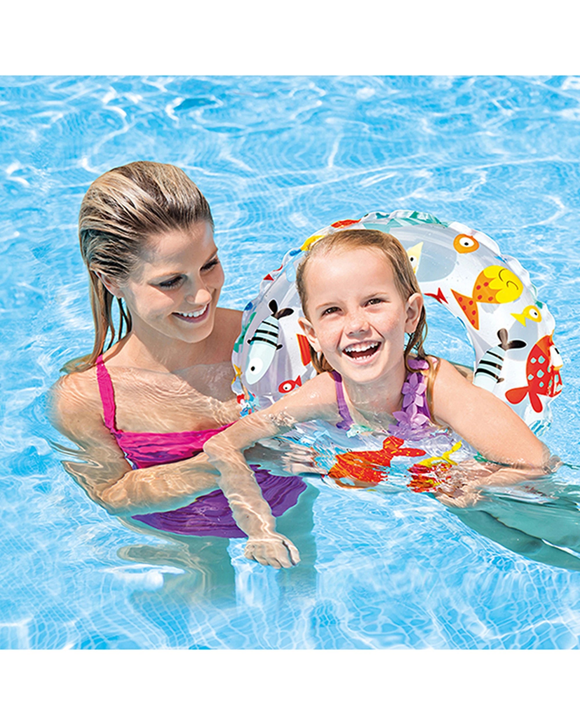 5 Intex Lively Print Swim Rings Inflatable Kids Floats 3-6Y+ - Assorted, 5 of 9