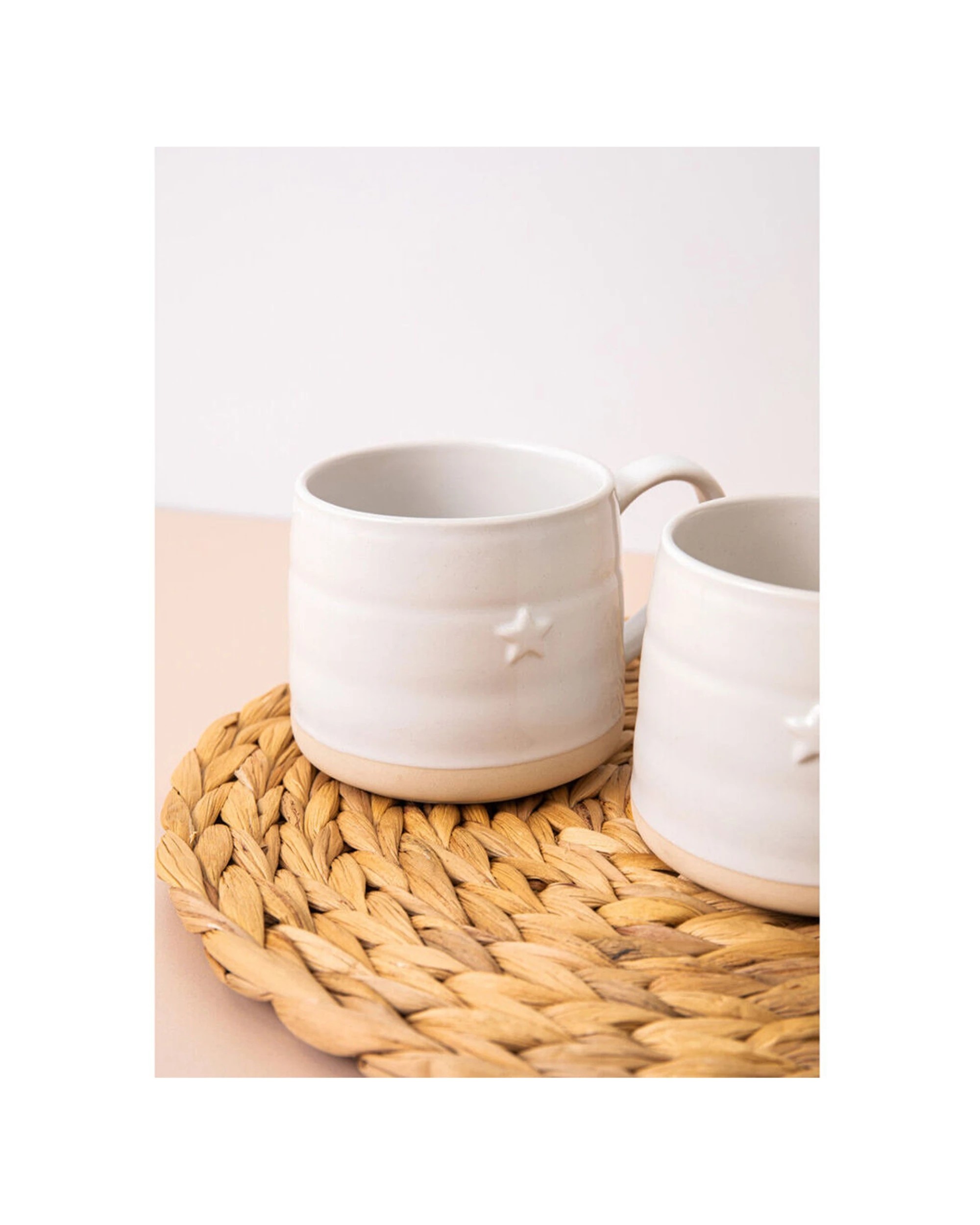 7 Mikasa Farmhouse 2pc Star Stoneware Mugs Set 380ml Durable Glossy Finish - White, 7 of 7