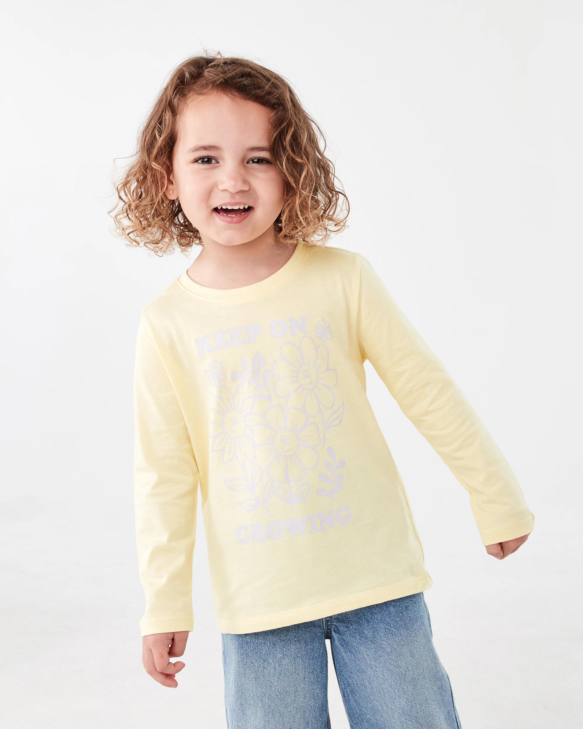 1 Print T-shirt Ylw Floral, 1 of 7