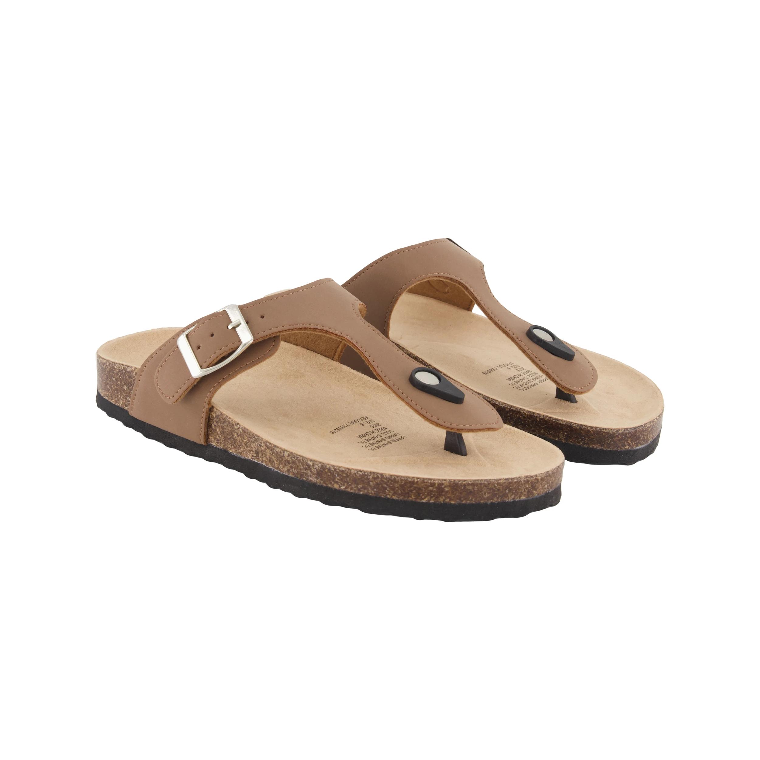 2 Footbed Toe Post Slides MOCHA, 2 of 3