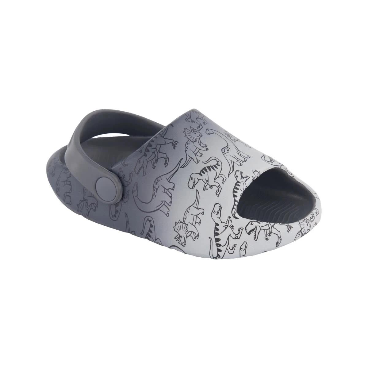 1 Junior Slides SKETCHY DINOS OMBRE GREY, 1 of 3