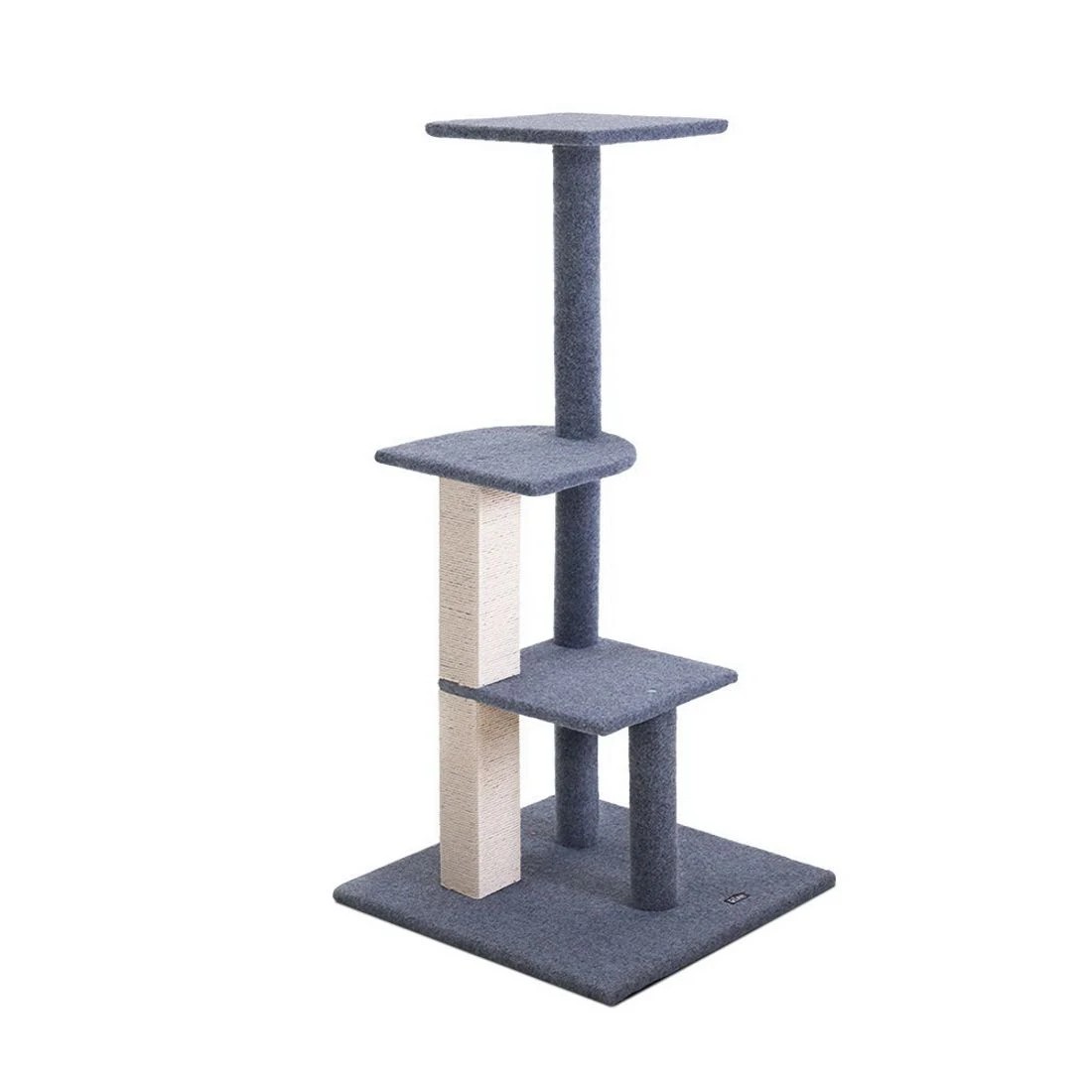 3 i.Pet Cat Tree 124cm Scratching Post Tower Scratcher Trees Wood Condo - Grey, 3 of 7