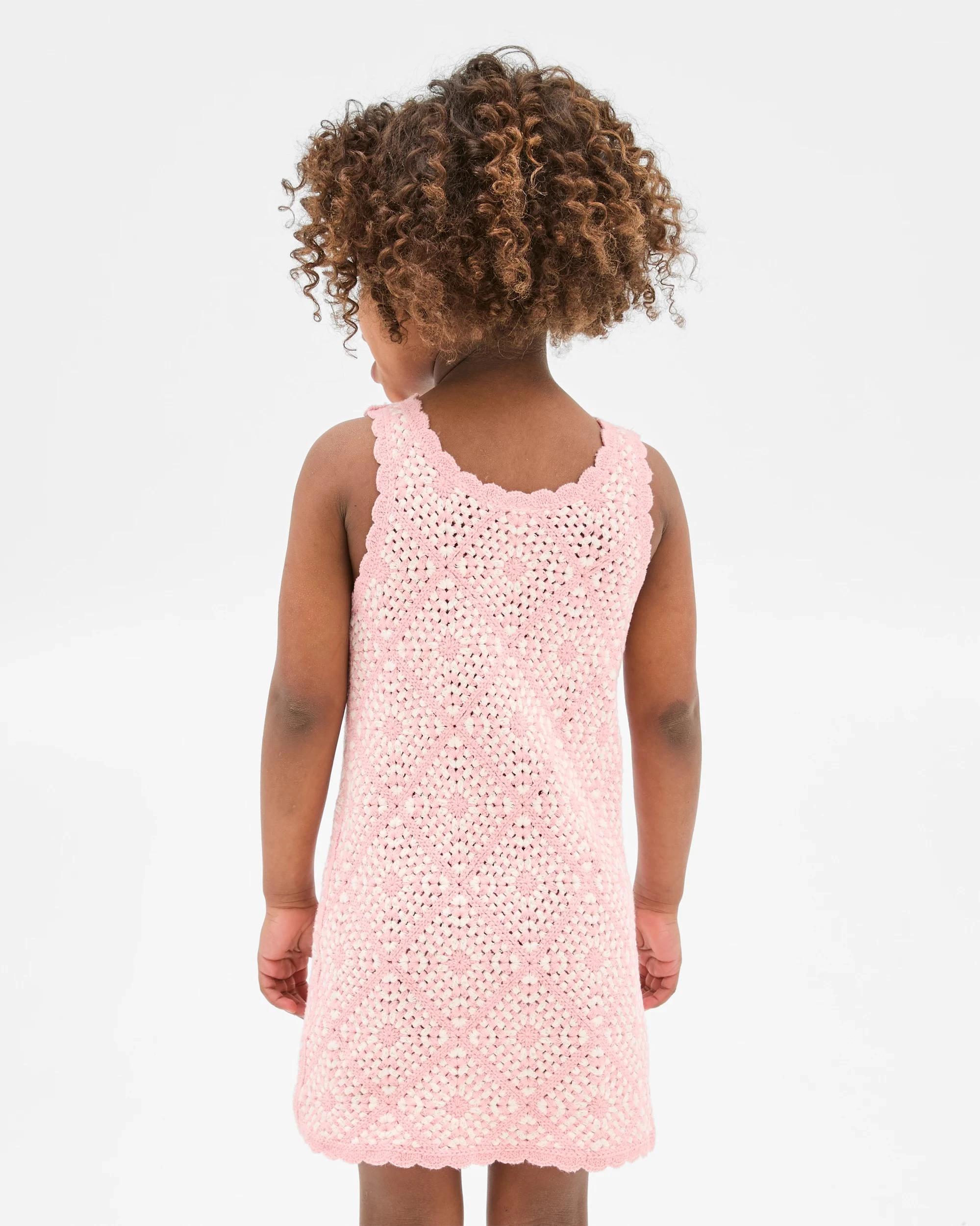 3 Target Australian Cotton Fashion Crochet Knit Dress PINK, 3 of 8