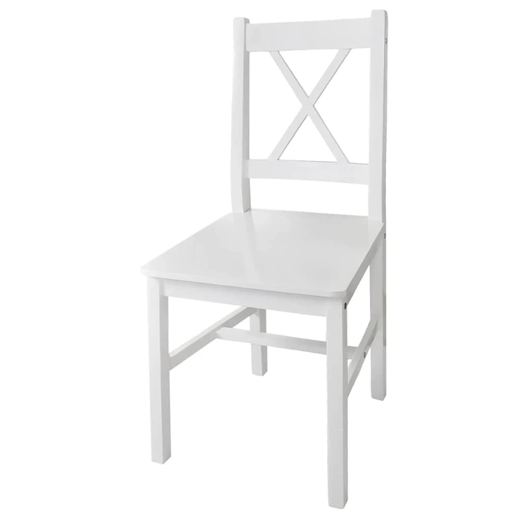1 Vidaxl Dining Chair Wooden Dining Chair - White, 1 of 4