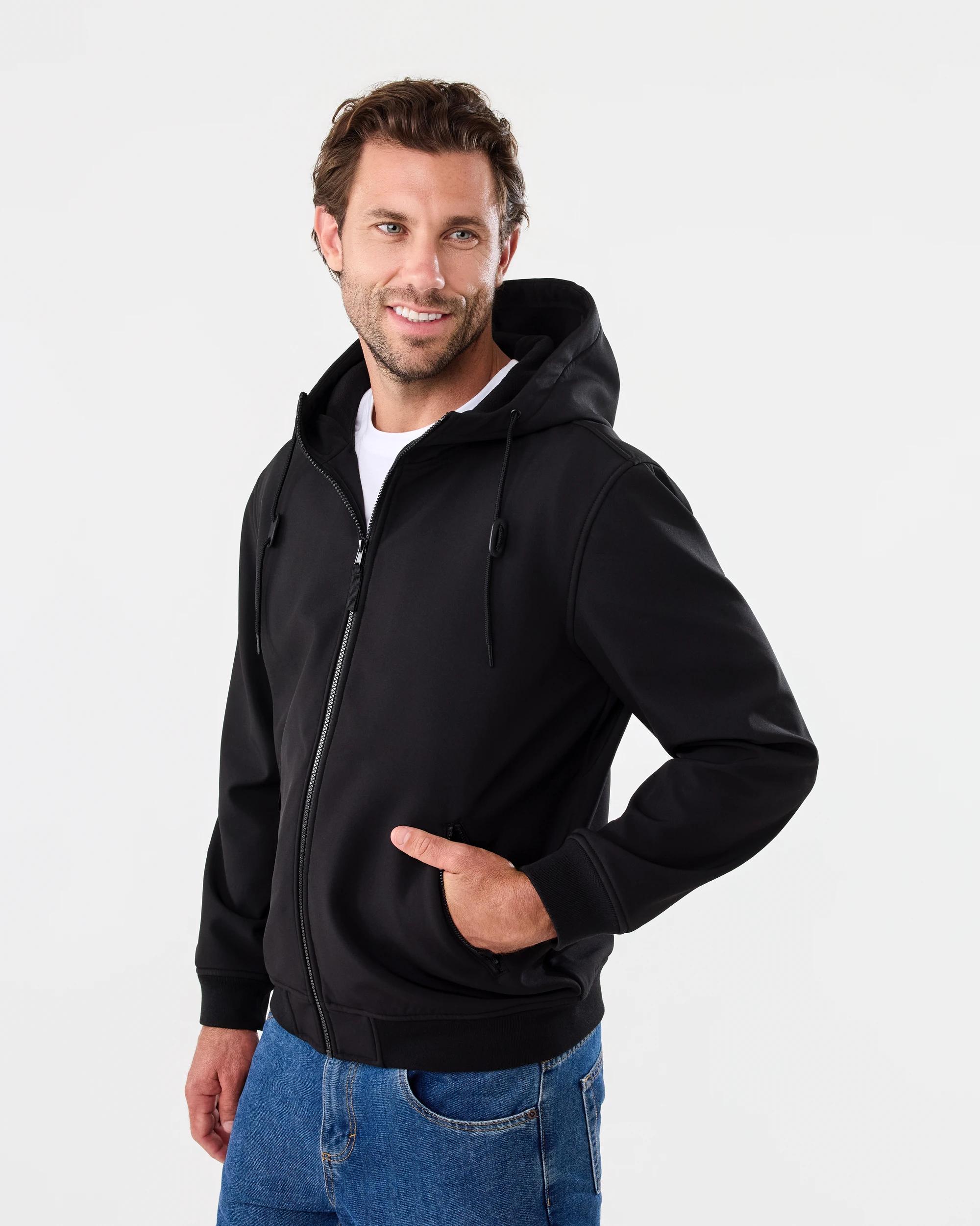 3 Hooded Fleece Lined Jacket Black, 3 of 7