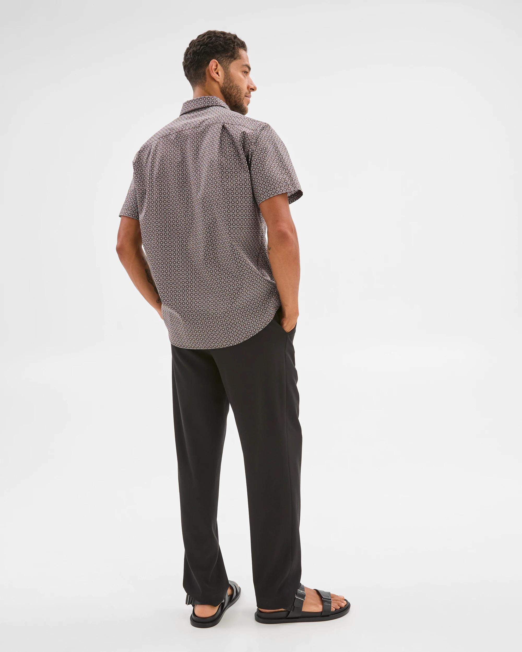 2 Preview Australian Cotton Short Sleeve Shirt CHOC TILE, 2 of 6