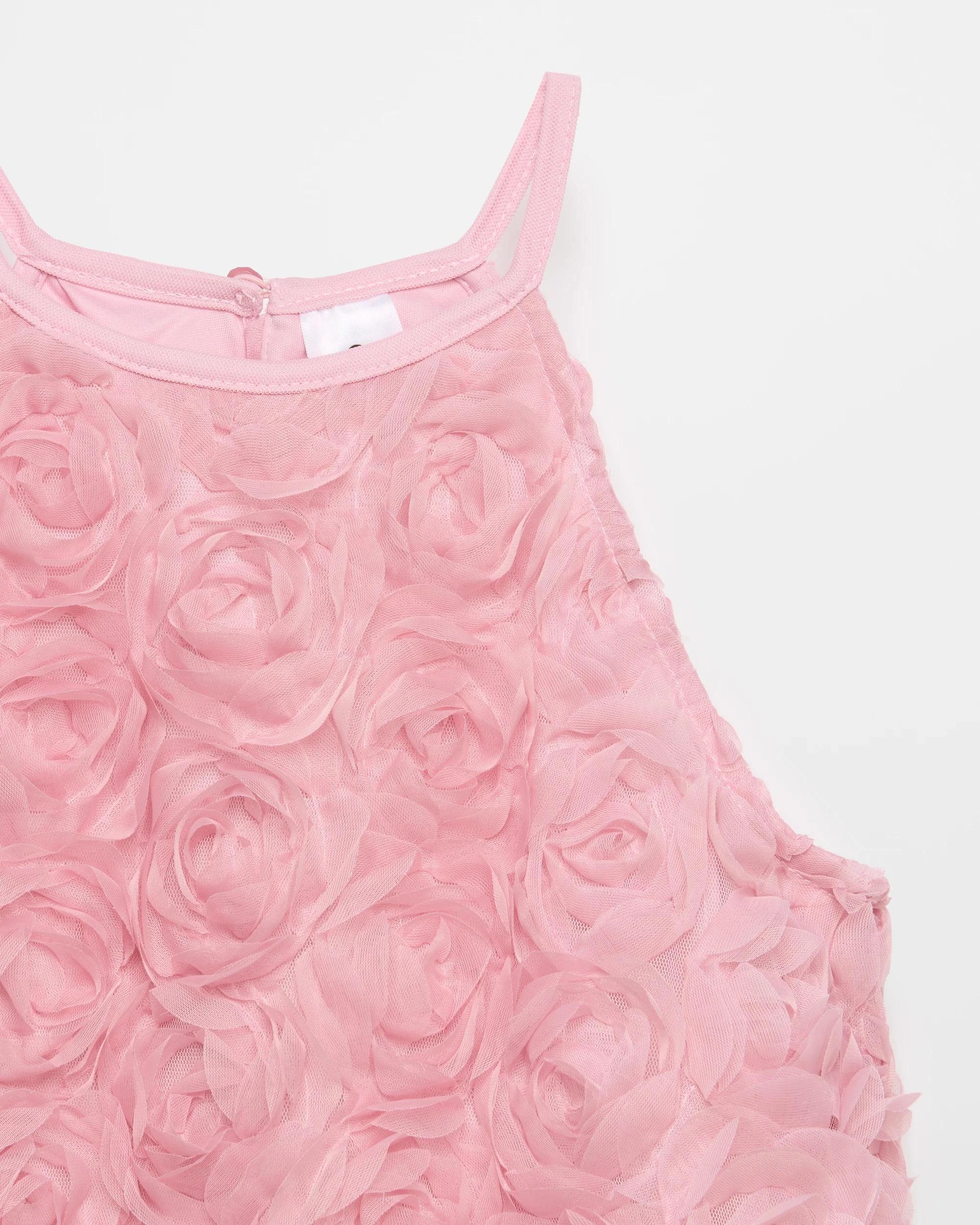 6 Target Kids Sleeveless Occasion 3D Dress ROSE PINK, 6 of 8