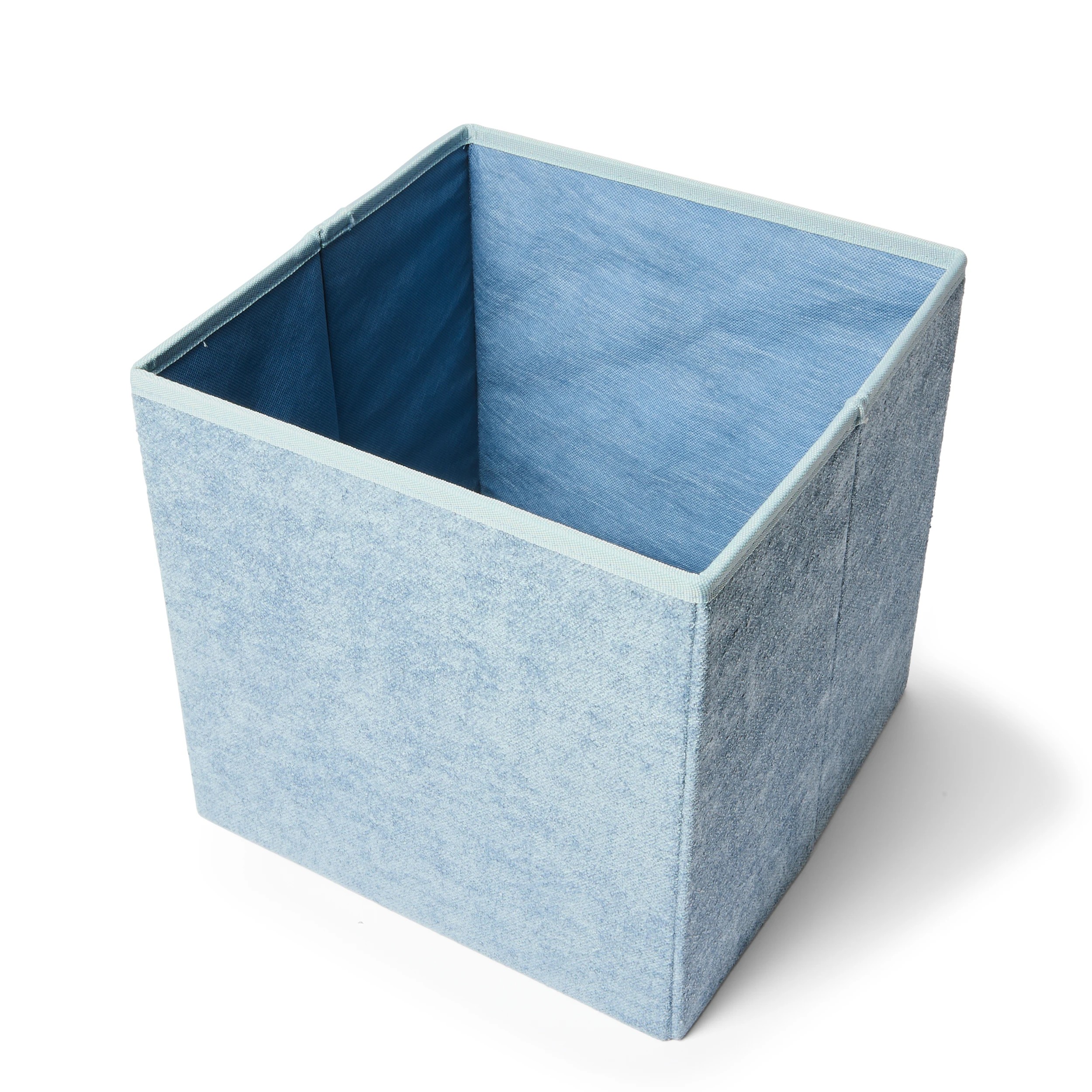 7 Square Storage Ottoman - Blue, 7 of 10