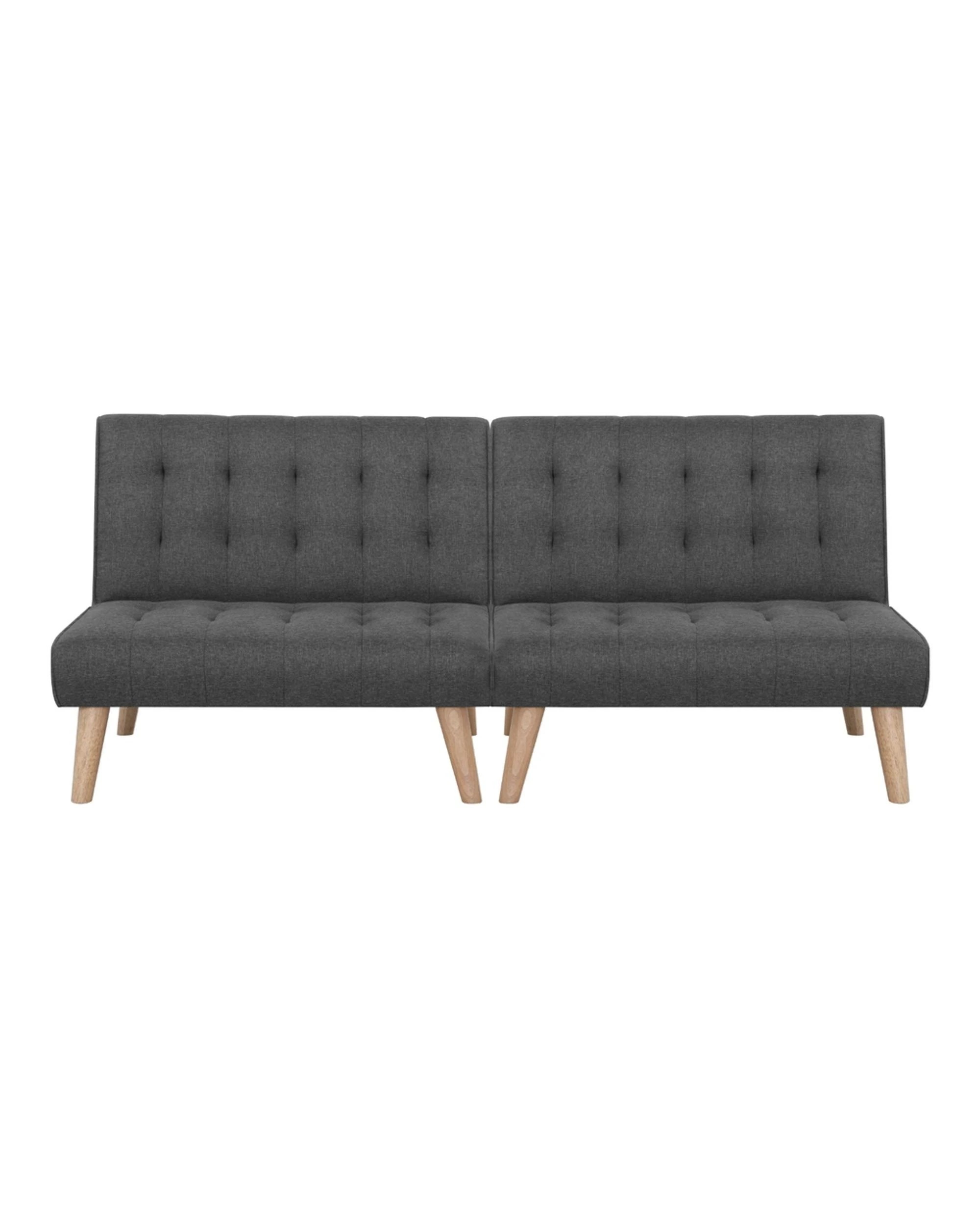 2 Artiss 2x Sofa Bed Couch Single Seater Fabric - Grey, 2 of 7