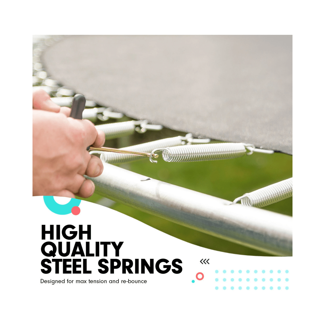 3 Kahuna Blizzard 14 Ft Trampoline - Orange, 3 of 6