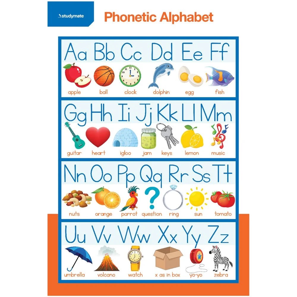 3 Studymate Double-sided Phonetic Alphabet Wall Chart, 3 of 3