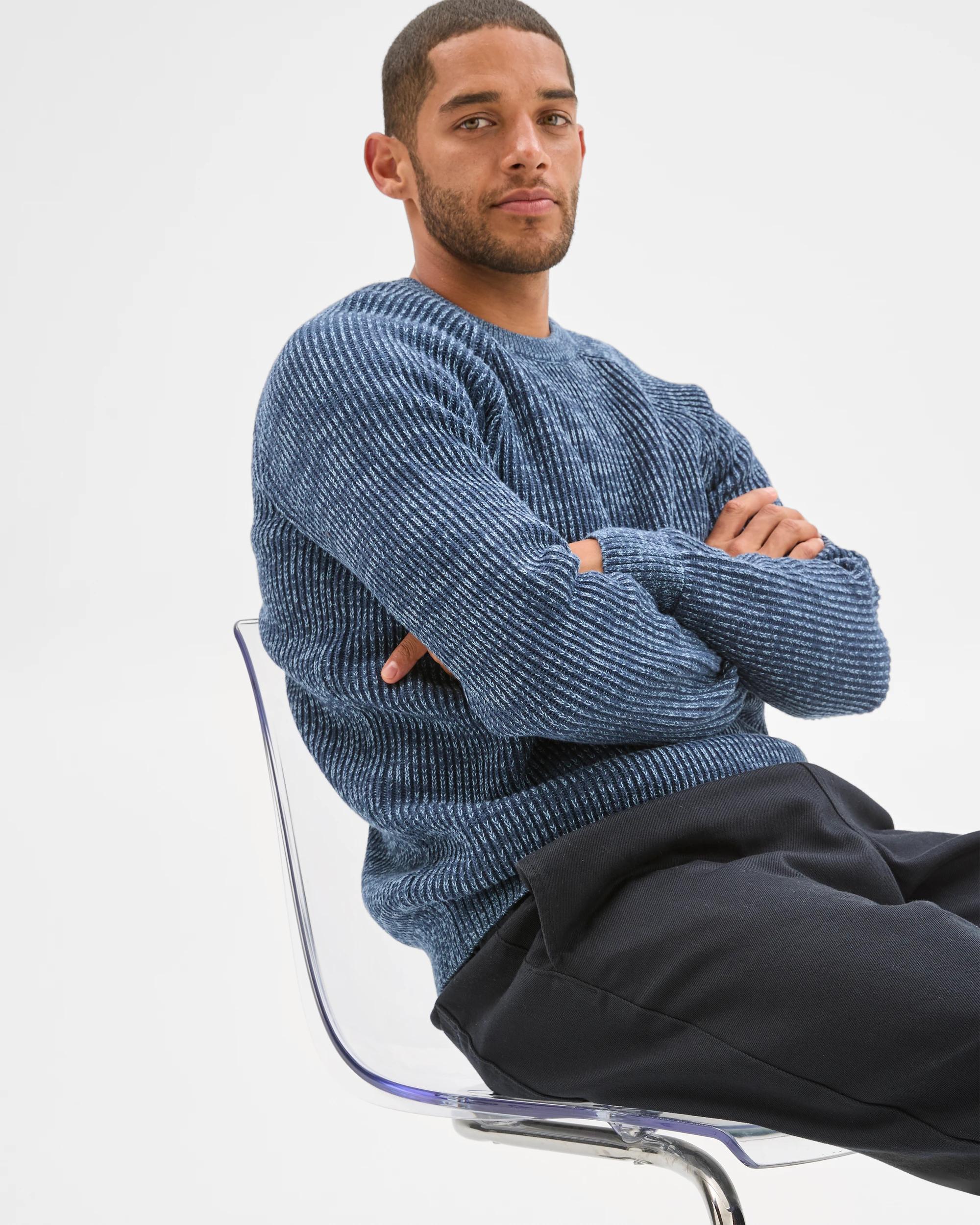 6 Target Man Australian Cotton Fisherman Knit Jumper BLUE, 6 of 7