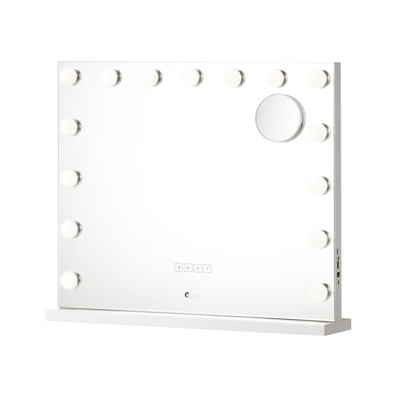 1 Oikiture Hollywood Makeup Mirror Bluetooth 59x48cm Led Light Vanity Mirrors
 - White, 1 of 7