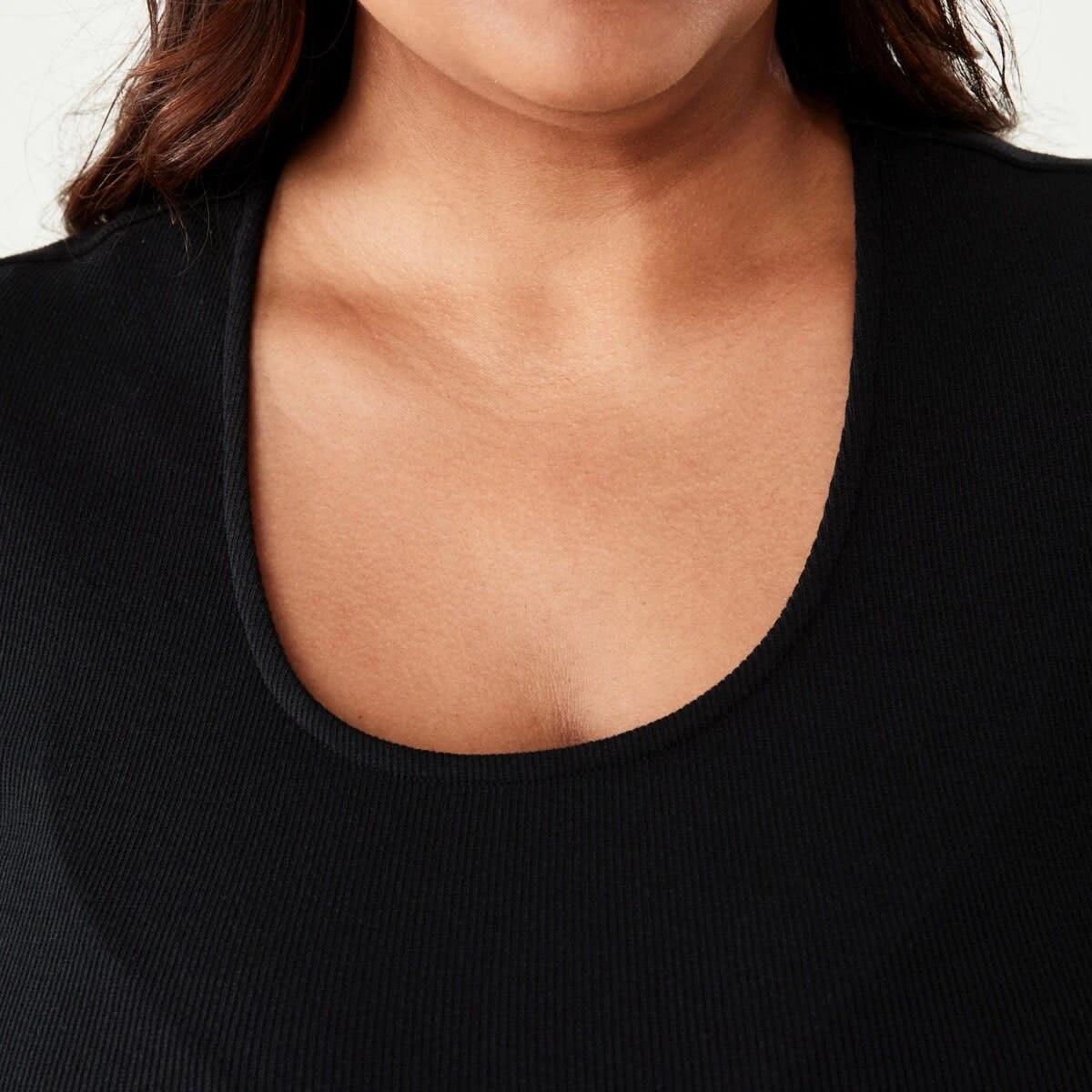 5 Curve Knit Woven Midi Dress Black, 5 of 6