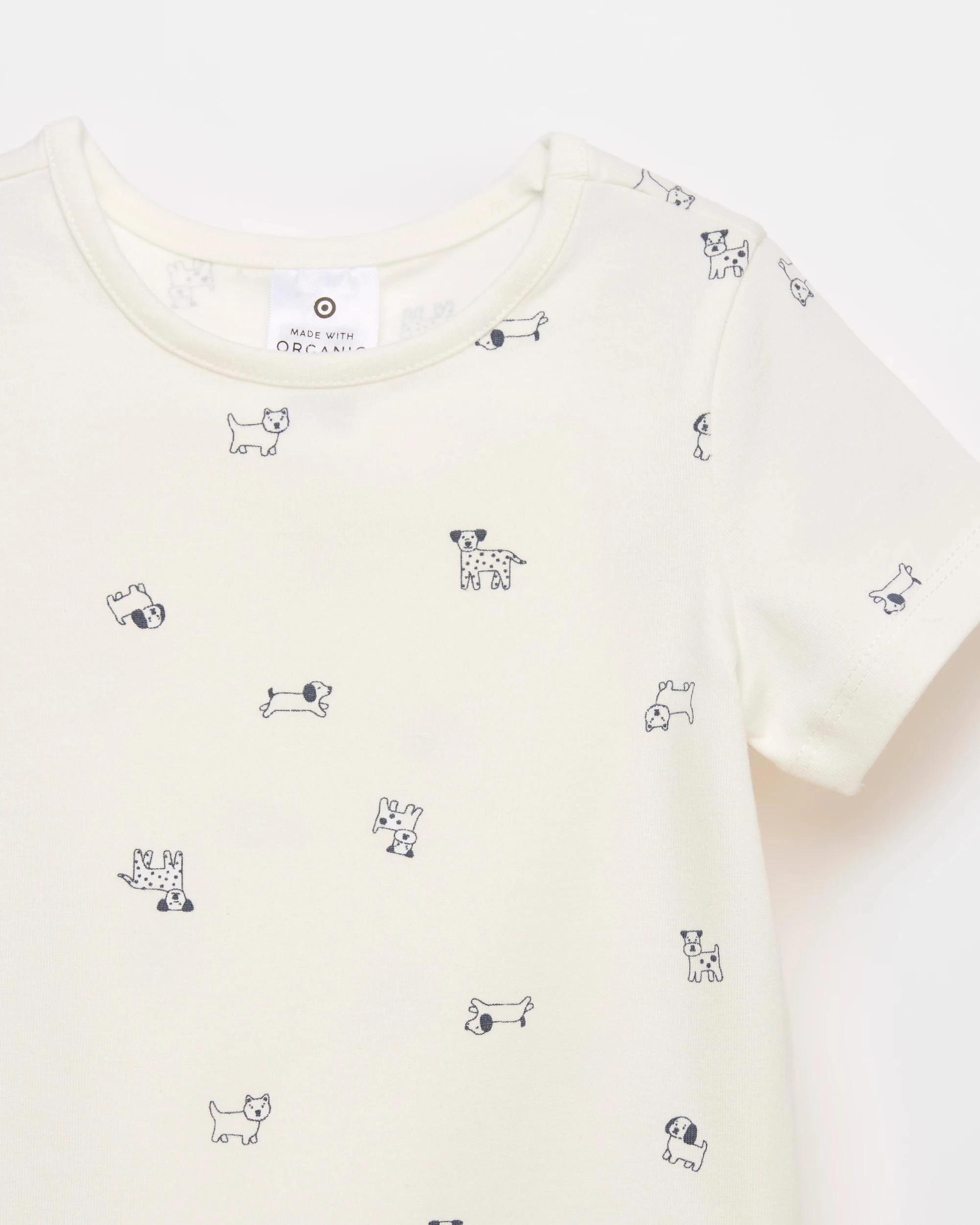 4 Target Baby Baby Organic Cotton Print Short Sleeve T-shirts 3 Pack PUPPIES, 4 of 4