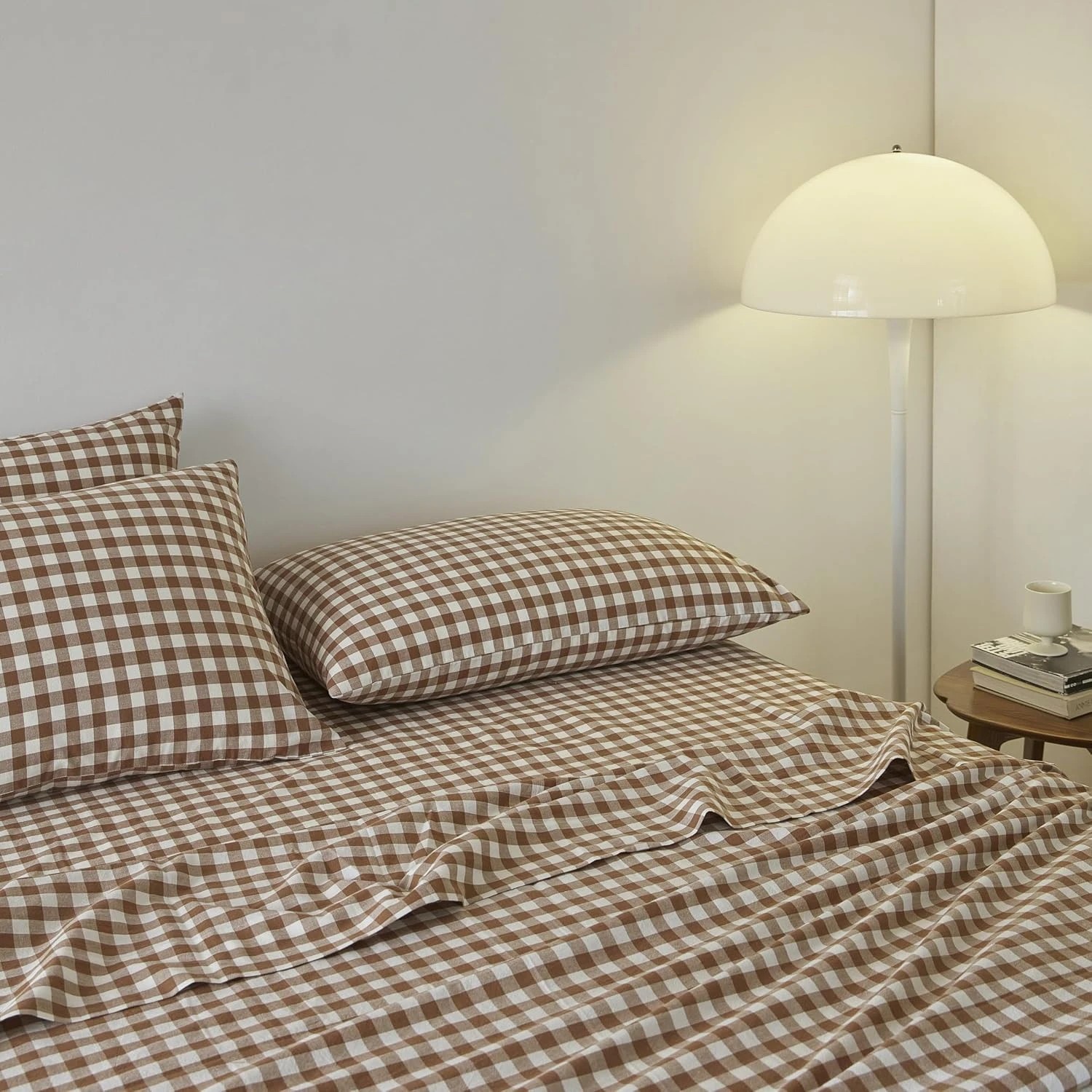 3 Gioia Casa Yarn-Dyed Vintage Washed Cotton Sheet Set - Single Bed - Brown, 3 of 5