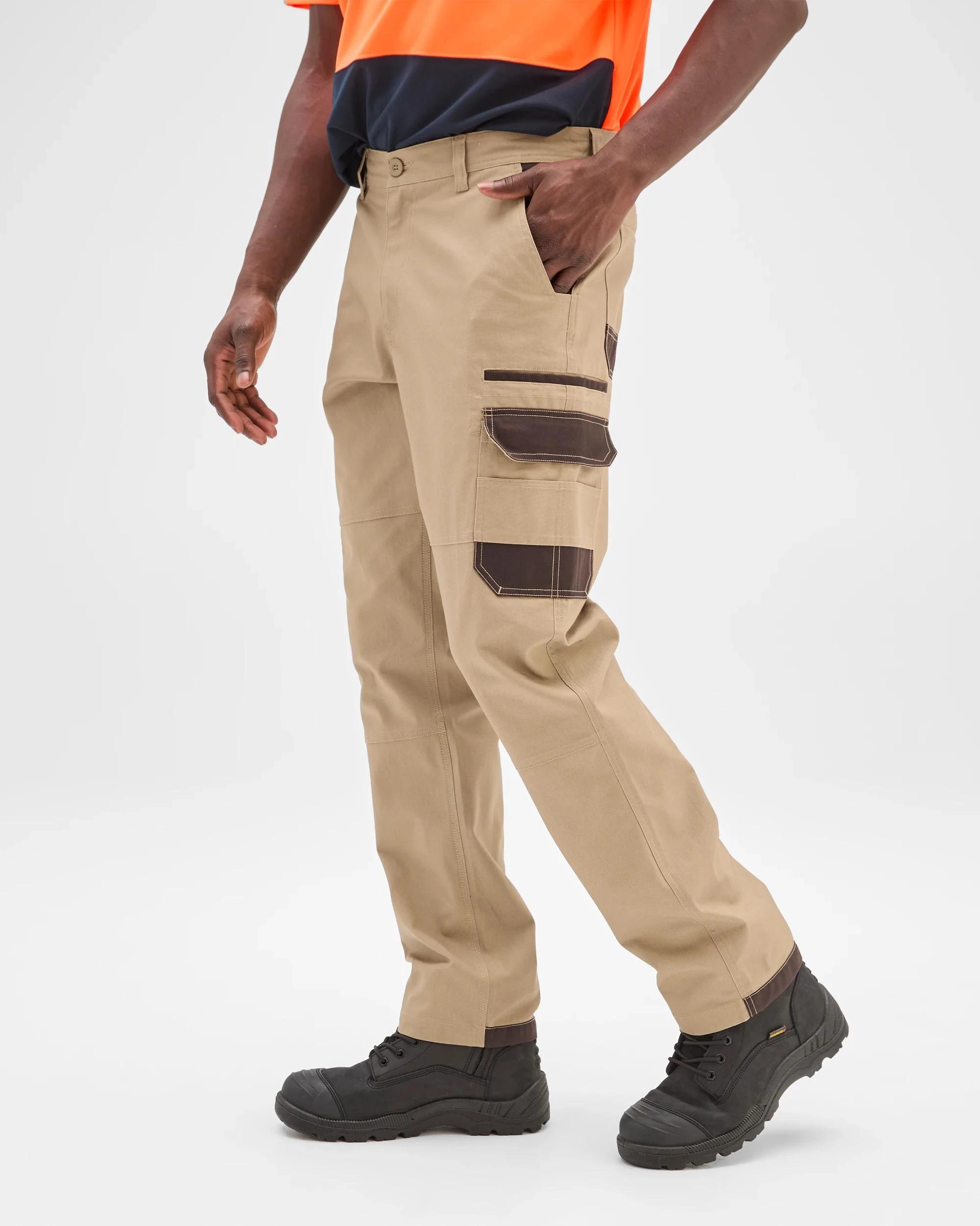 3 Australian Cotton Performance Cargo Pants - Graphite STONE, 3 of 5