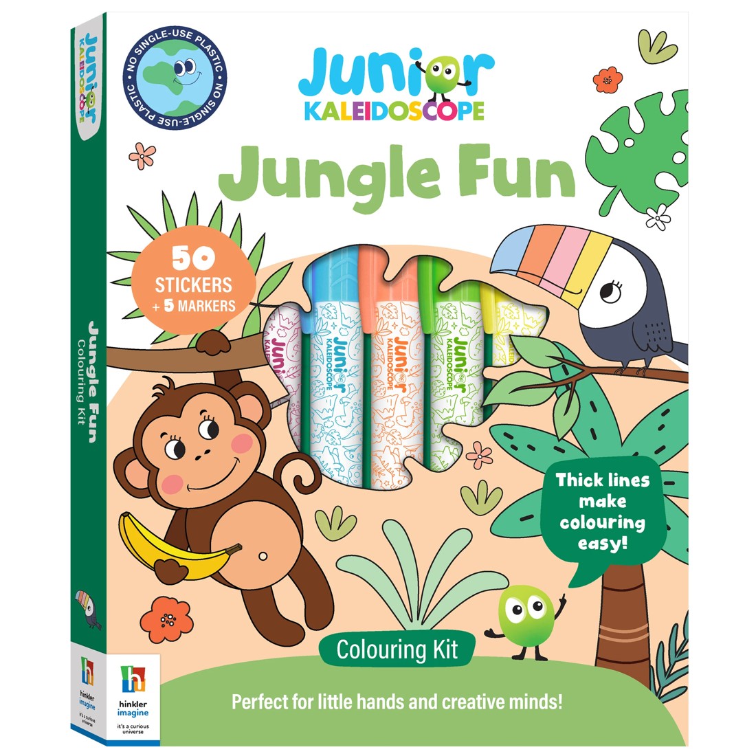 1 Junior Kaleidoscope Colouring Kit: Jungle Fun - Book, 1 of 5
