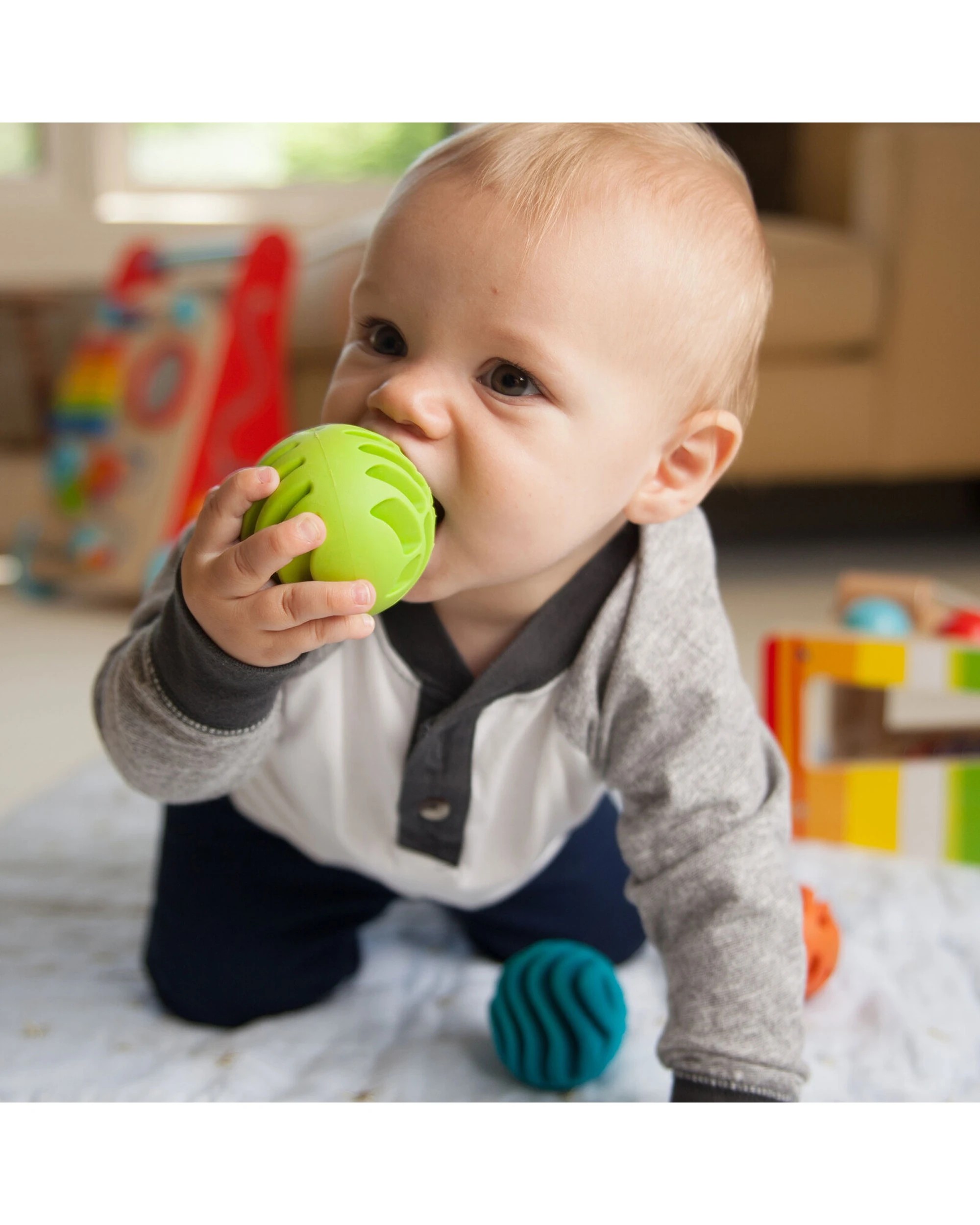 8 Fat Brain Toy Co Infant Toddler Nursery Play Sensory Roller - Multi, 8 of 8