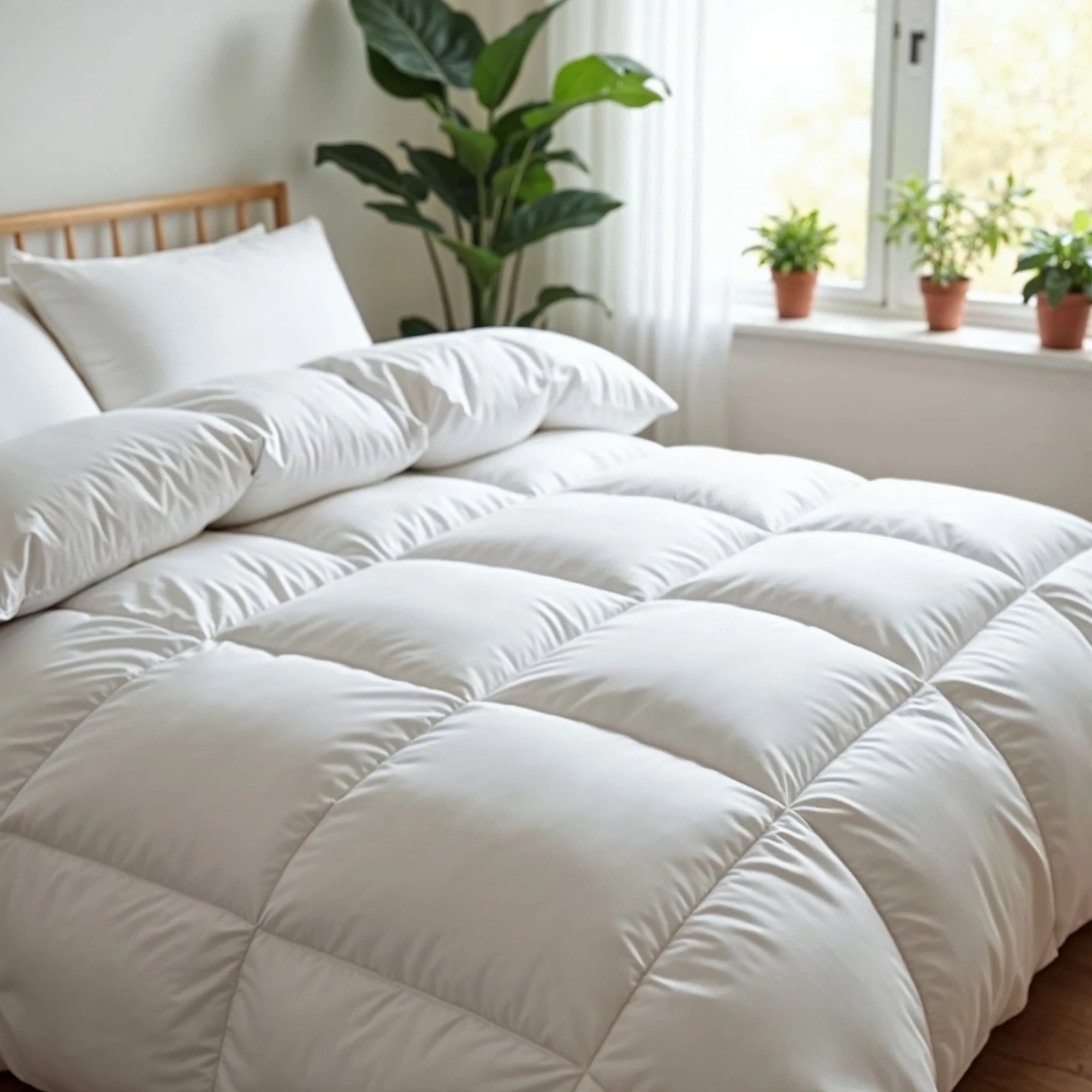 2 Royal Comfort 50% Goose Feather 50% Down 500GSM Quilt Duvet Deluxe Soft Touch - Single Bed - White - Single Bed - White, 2 of 5
