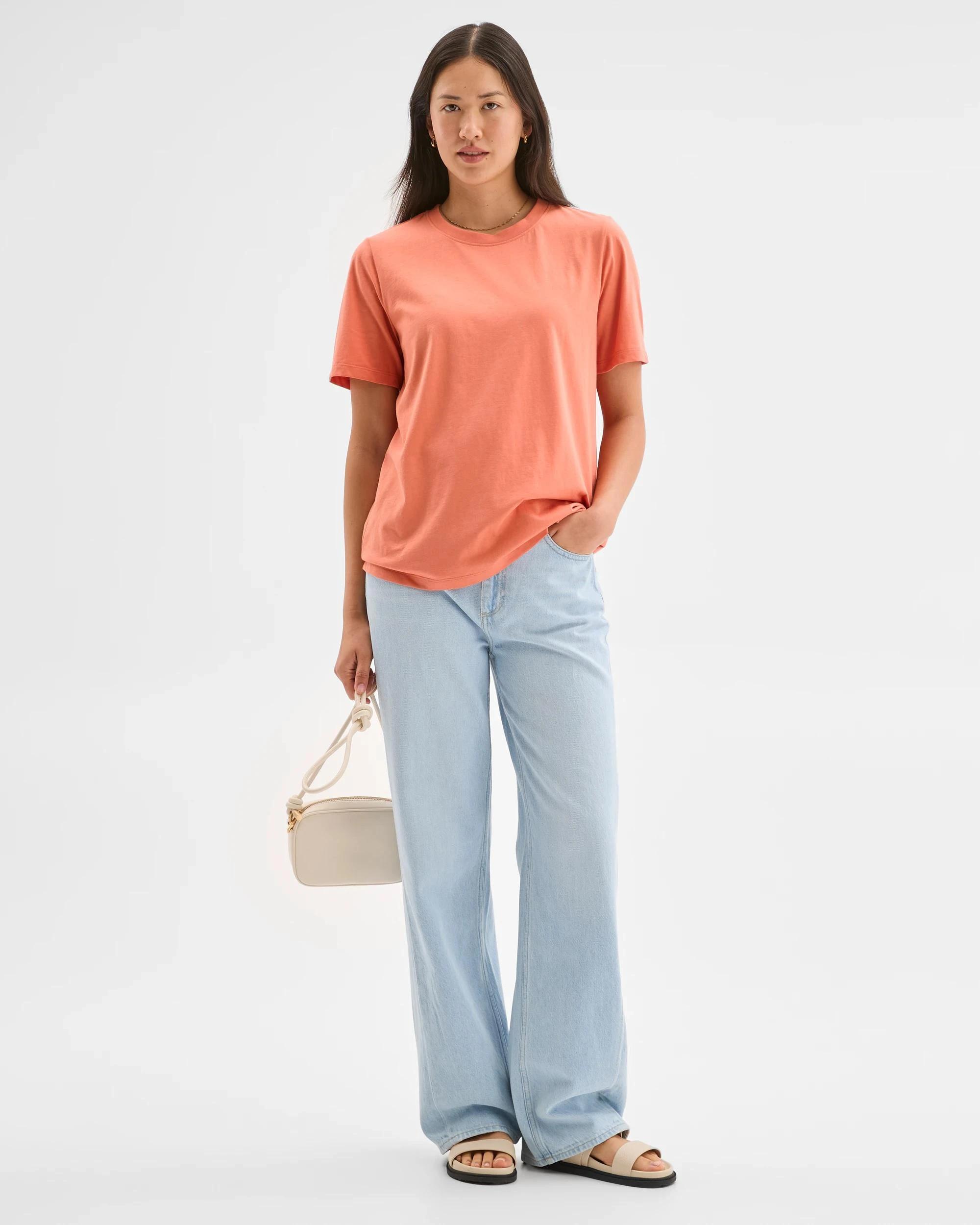 2 Target Woman Australian Cotton Classic T-Shirt PAPAYA, 2 of 5