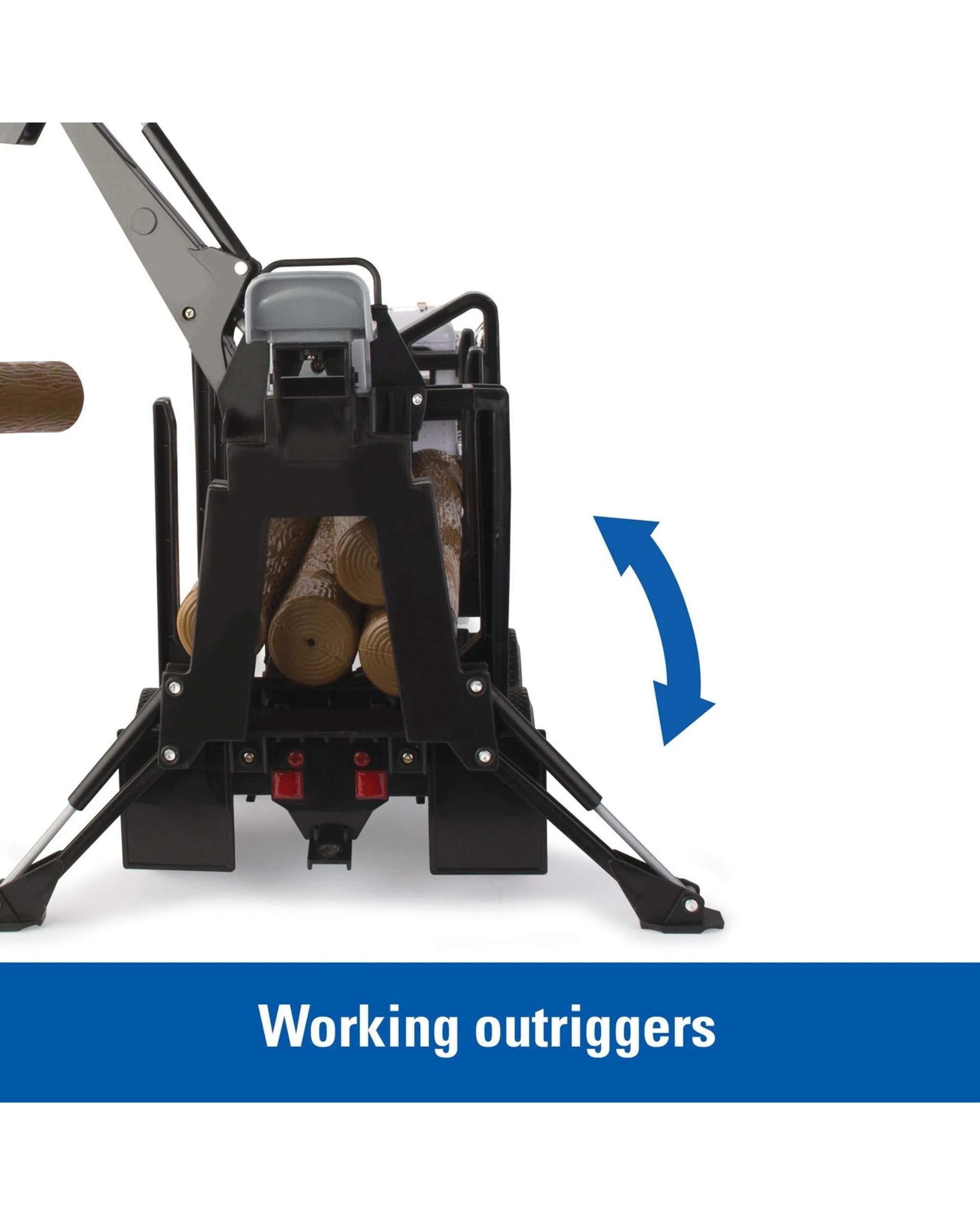 5 Big Farm Peterbilt 1:16 Scale Model 367 Logging Truck with Pup Trailer and Logs, 5 of 7