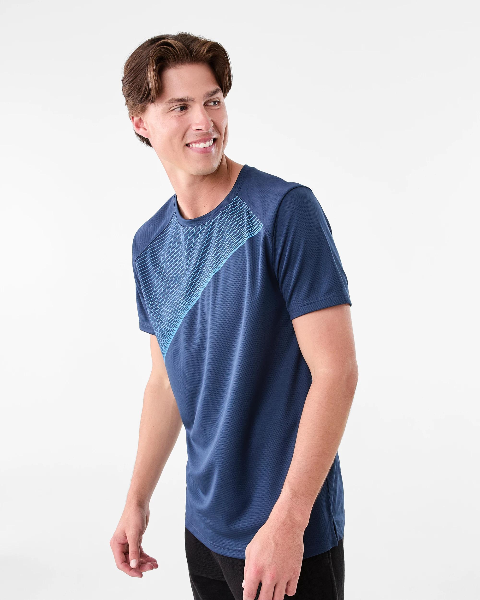 2 Active Mens Printed T-shirt Linked Geo, 2 of 7