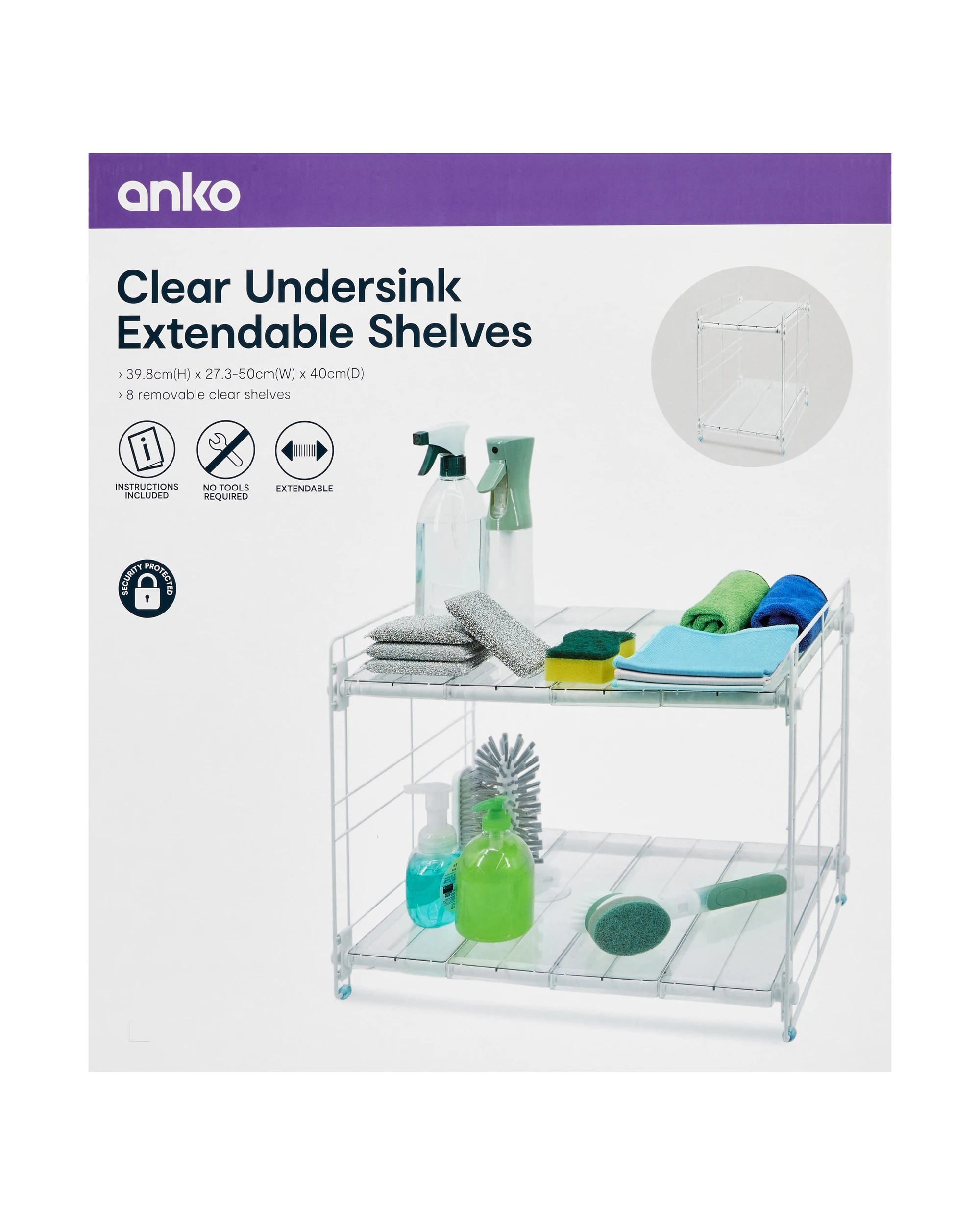 9 Clear Undersink Extendable Shelves, 9 of 10