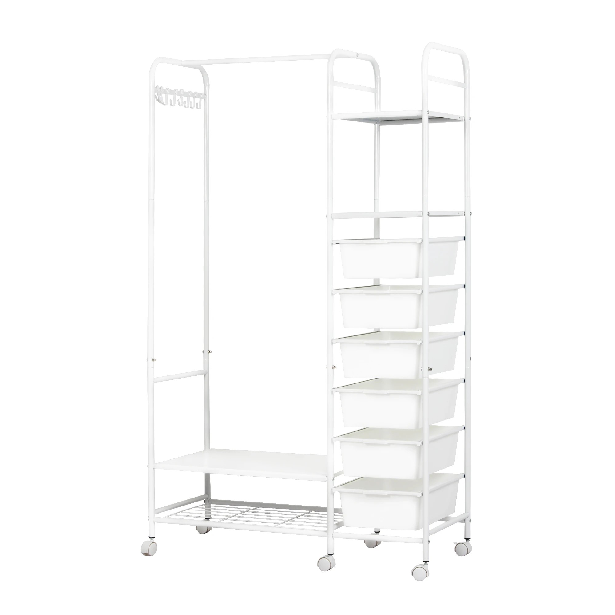 1 Levede Heavy Duty Metal Clothes Rail Rack Garment Stand Steel Open Wardrobe 94cm, 1 of 9