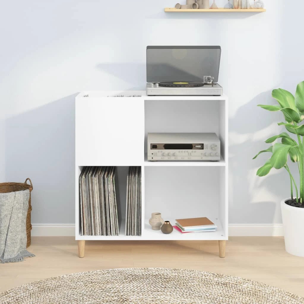 3 vidaXL Record Cabinet with Ample Storage Ample Storage - White, 3 of 10