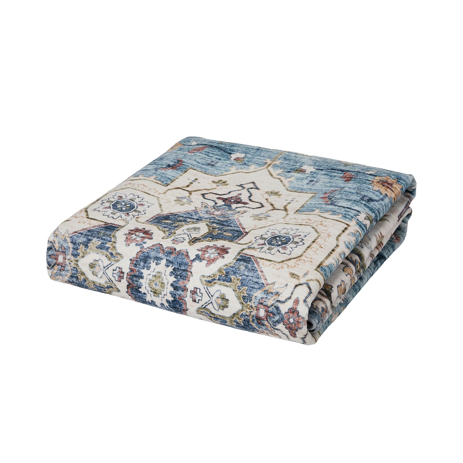 8 Oikiture Distressed Blue Persian Rug Washable Non Slip Floor Carpet 160X230cm - Multi, 8 of 8