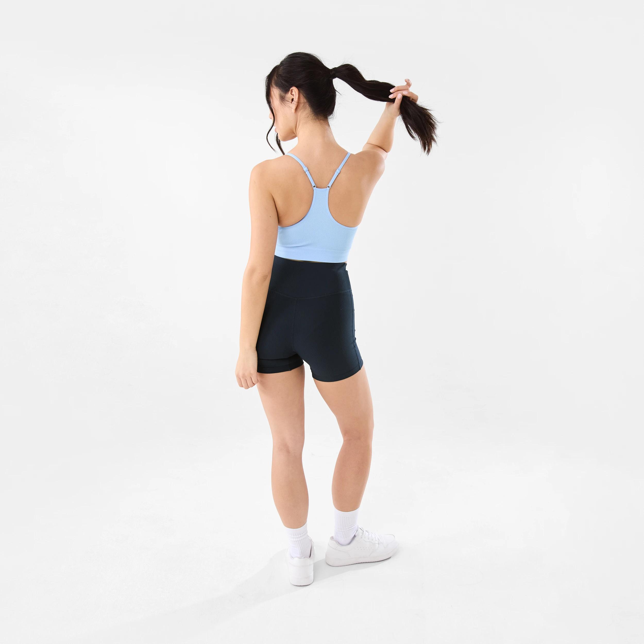 4 Active Womens Seamfree Racerback Crop MELODY BLUE, 4 of 9