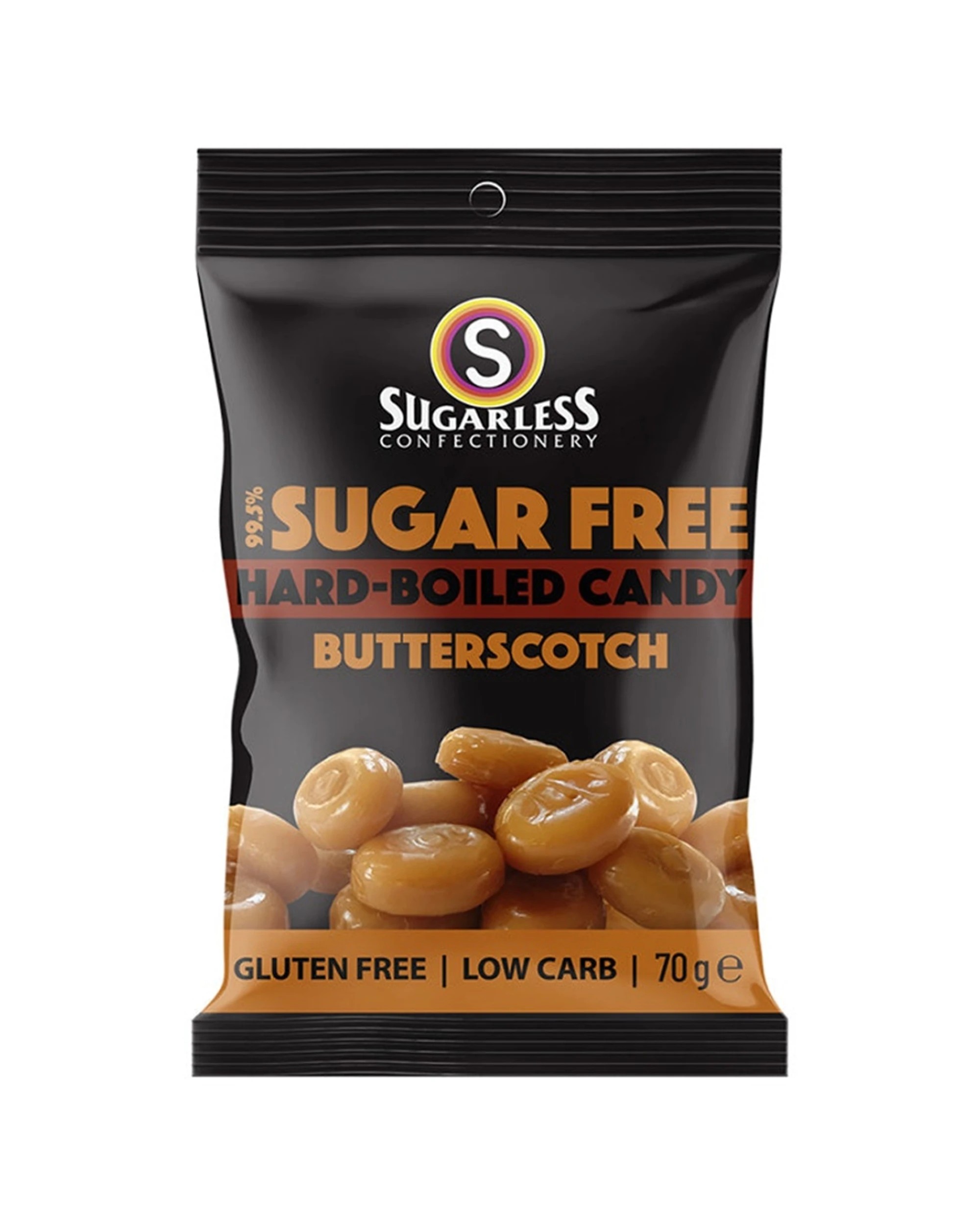 1 Sugarless Confectionery Co Butterscotch Hard-Boiled Candy 70g, 1 of 1