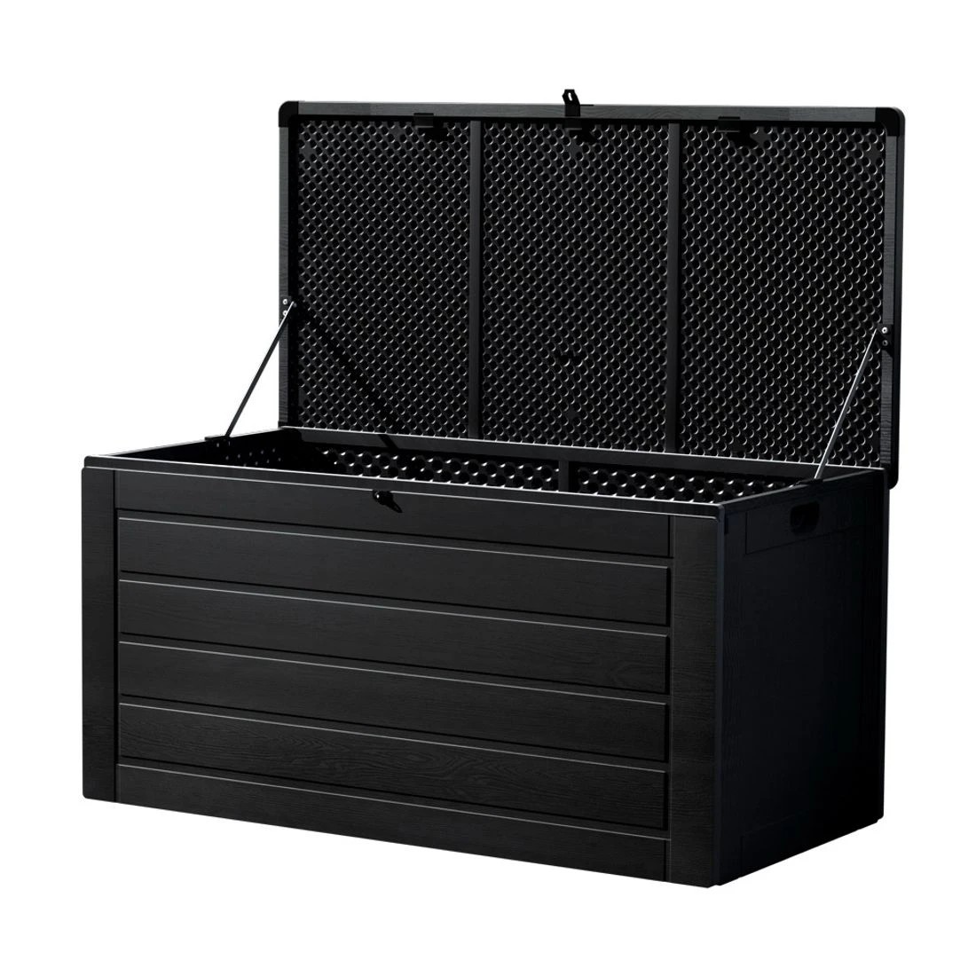 1 Gardeon Outdoor Storage Box 680L Container Lockable Garden Bench Shed Tool - Black, 1 of 7
