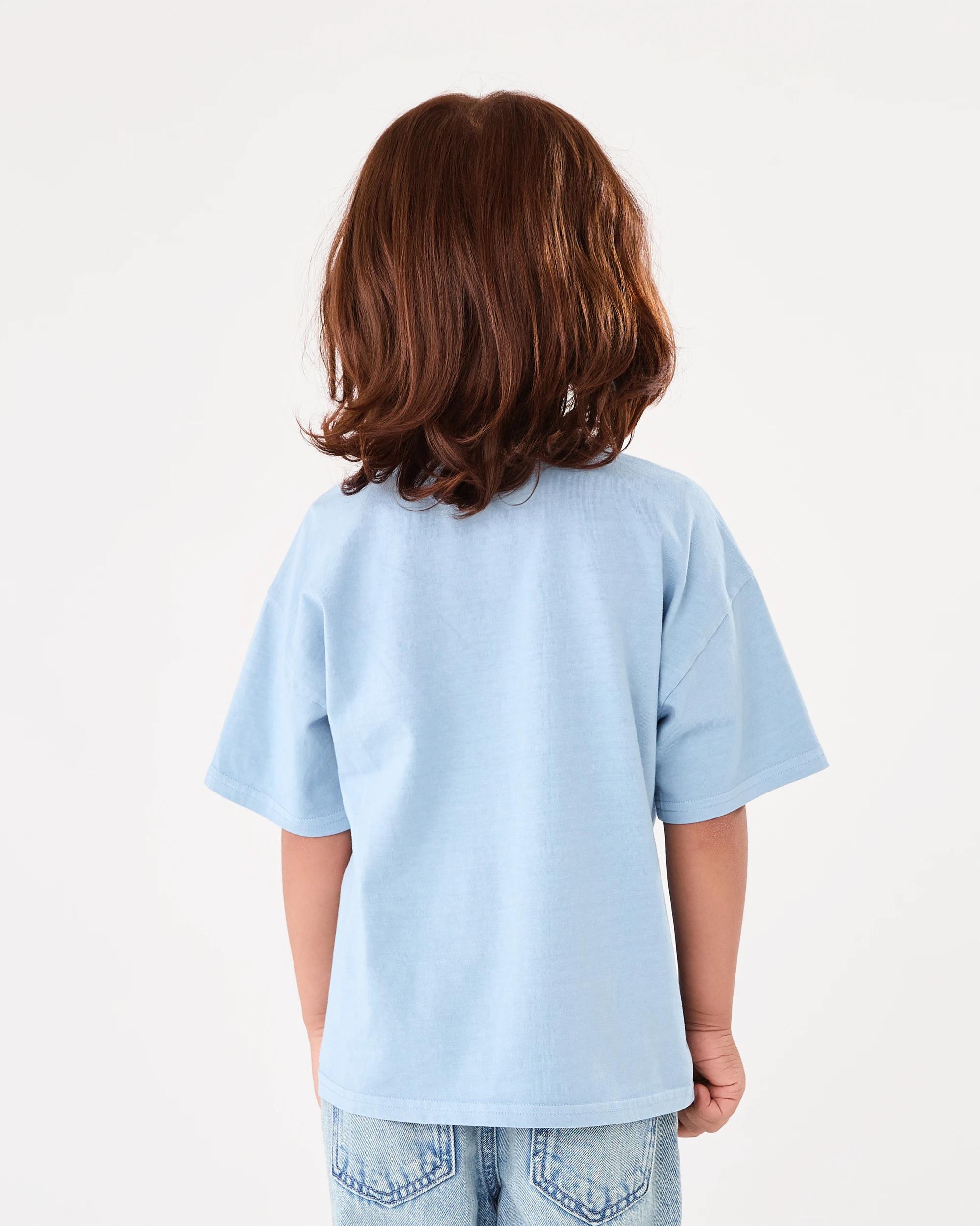 2 Oversized Washed T-shirt Faded Blue, 2 of 7