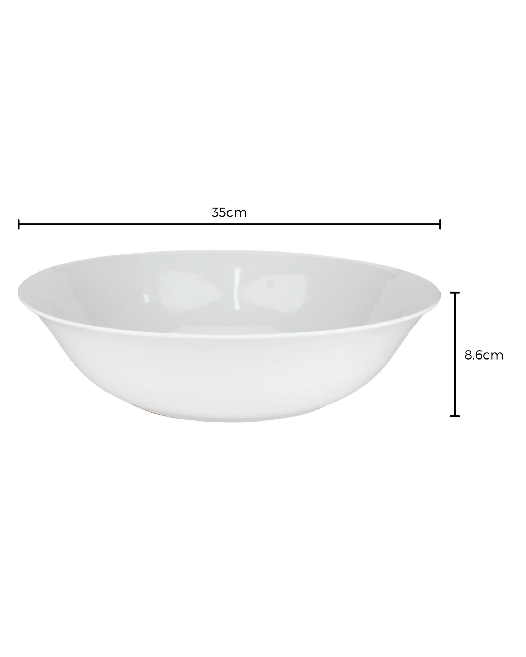 2 Spice Kitchen White Round Melamine Serving Bowl 35cm, 2 of 2