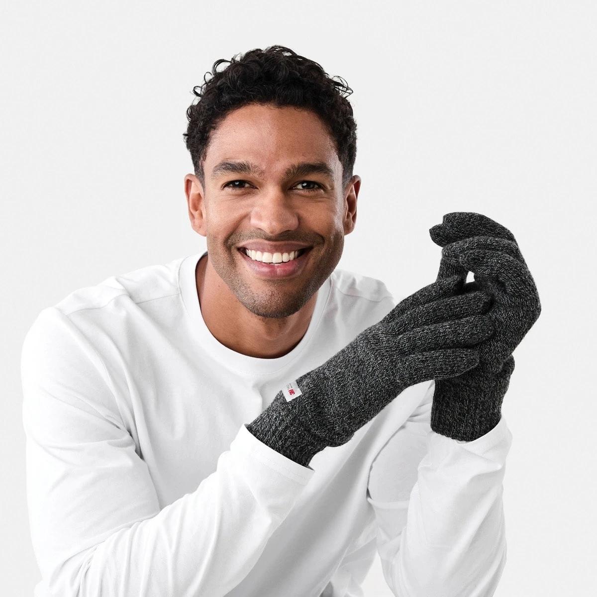 4 Thinsulate Gloves Grey Marle, 4 of 4