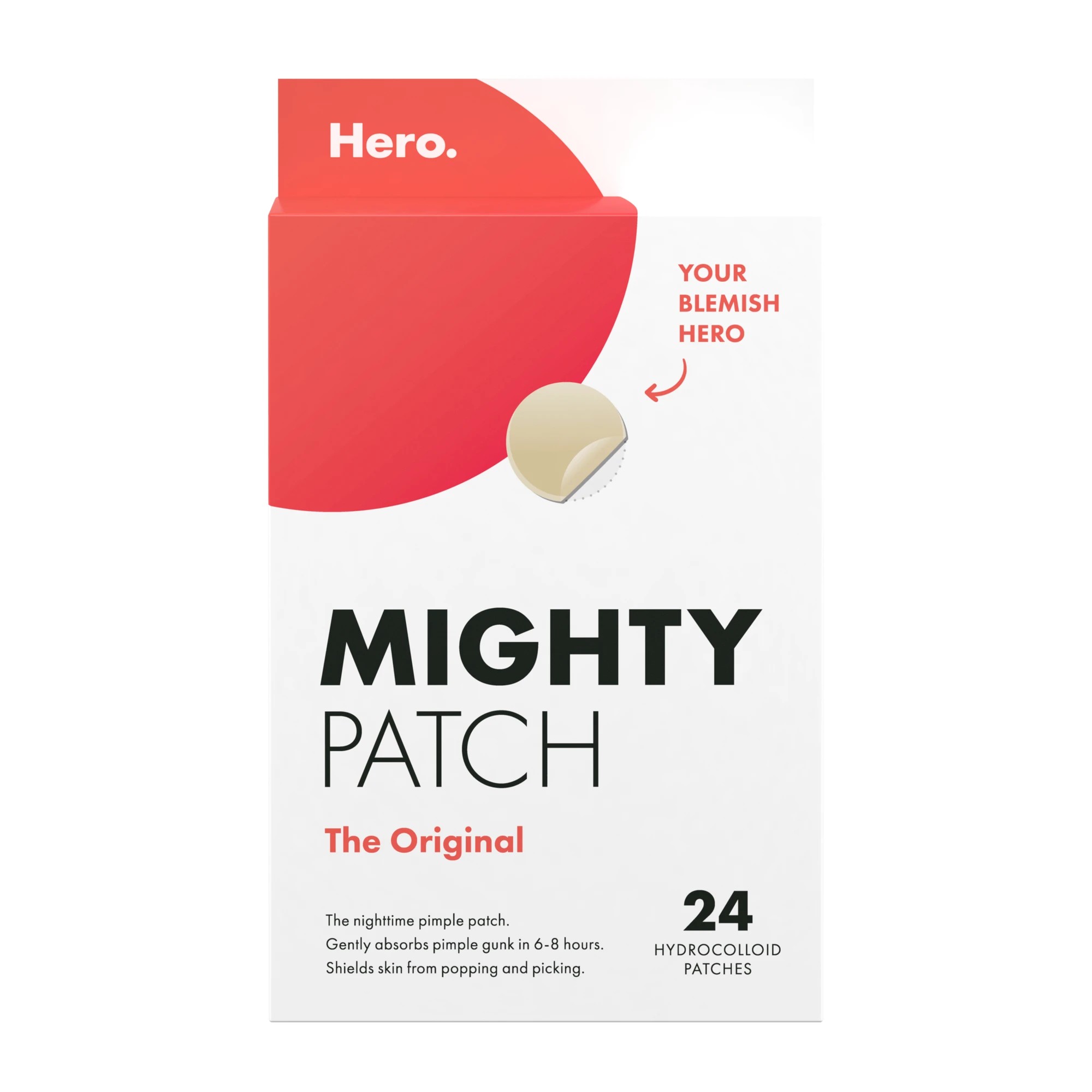 1 Hero 24 Pack Mighty Patch The Original Pimple Patches - Hydrocolloid, 1 of 9