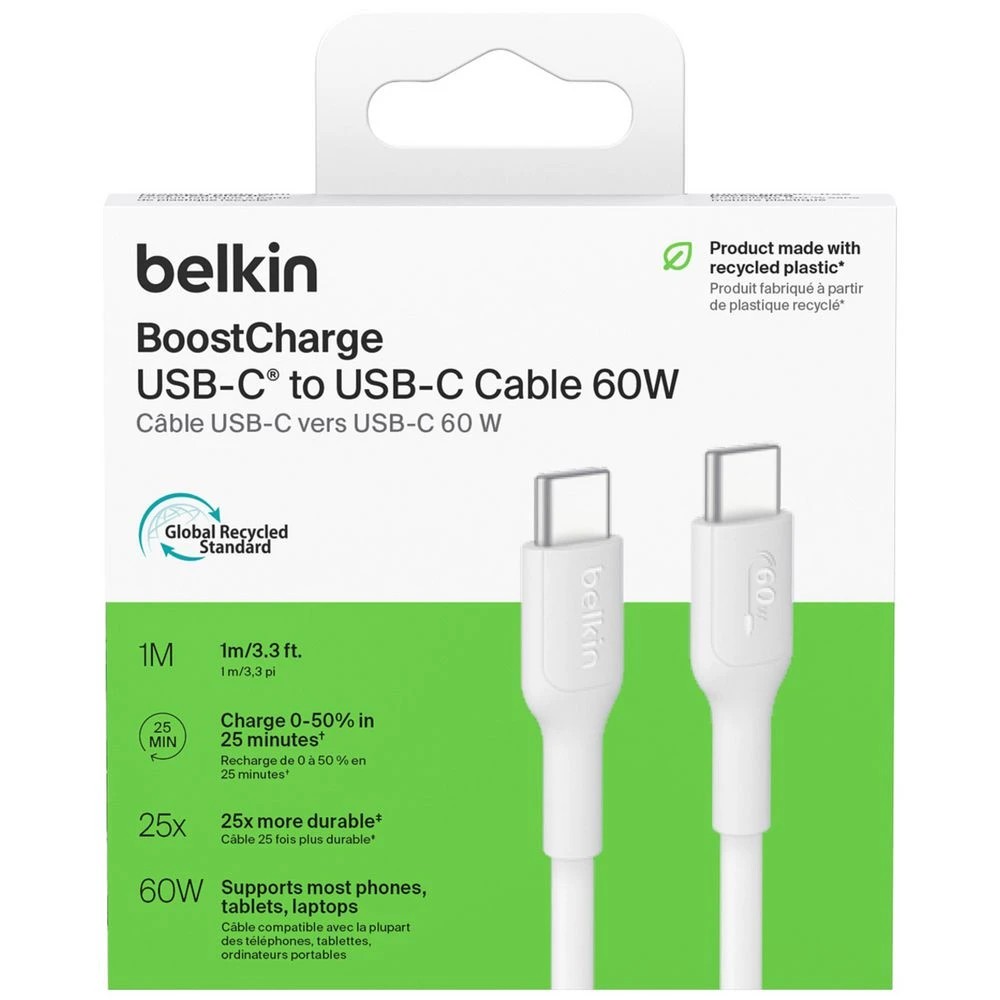 2 Belkin BoostCharge Cable USB-C to USB-C 1M White, 2 of 2