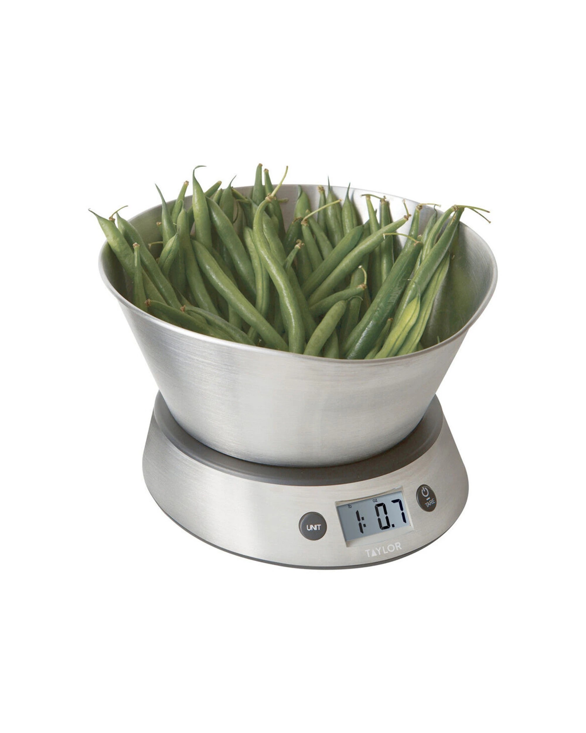 3 Taylor Stainless Steel Digital Kitchen Scale With Bowl 5kg - Silver, 3 of 5