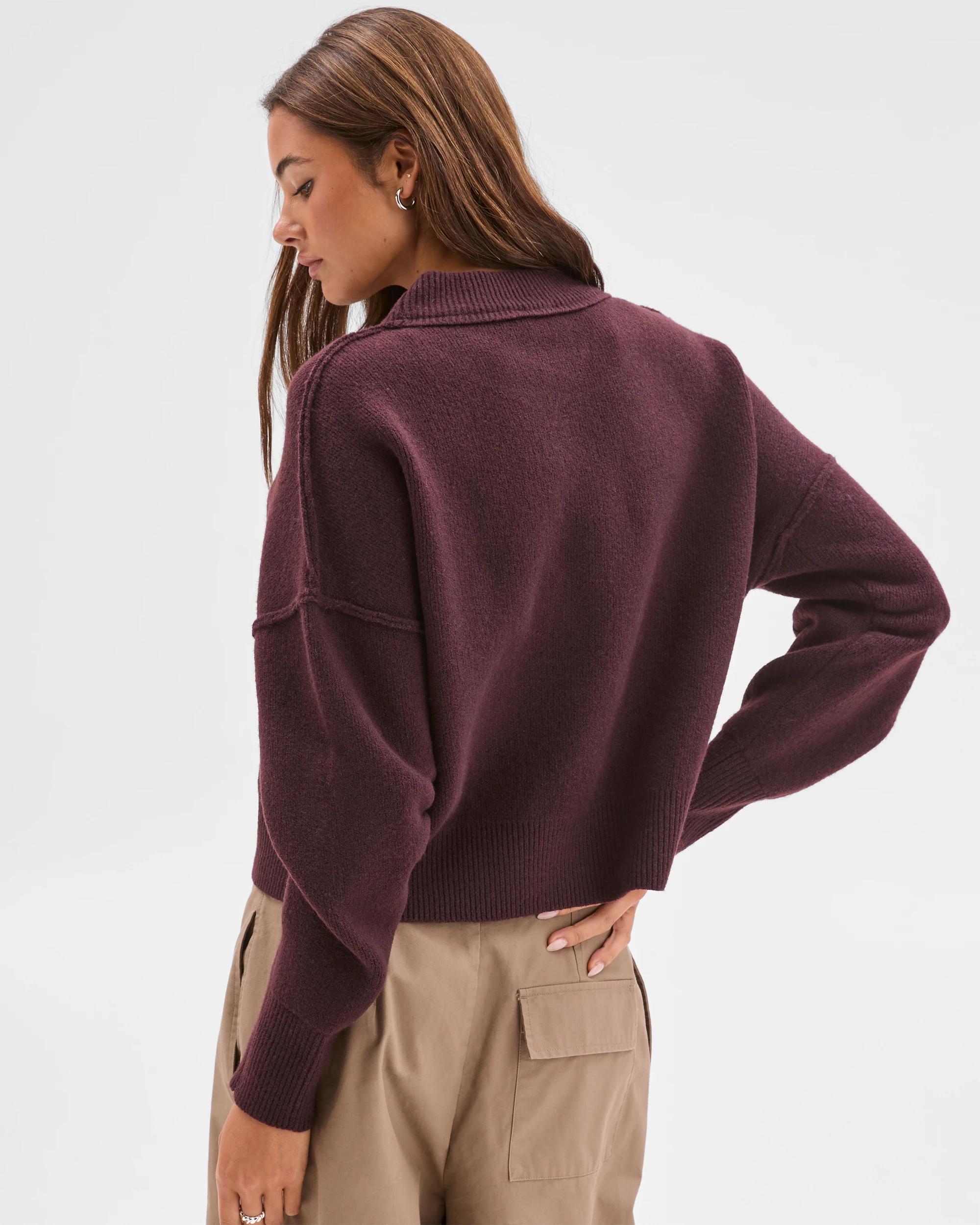 6 Lily Loves Sleeve Detail Knit Jumper FUDGE, 6 of 6