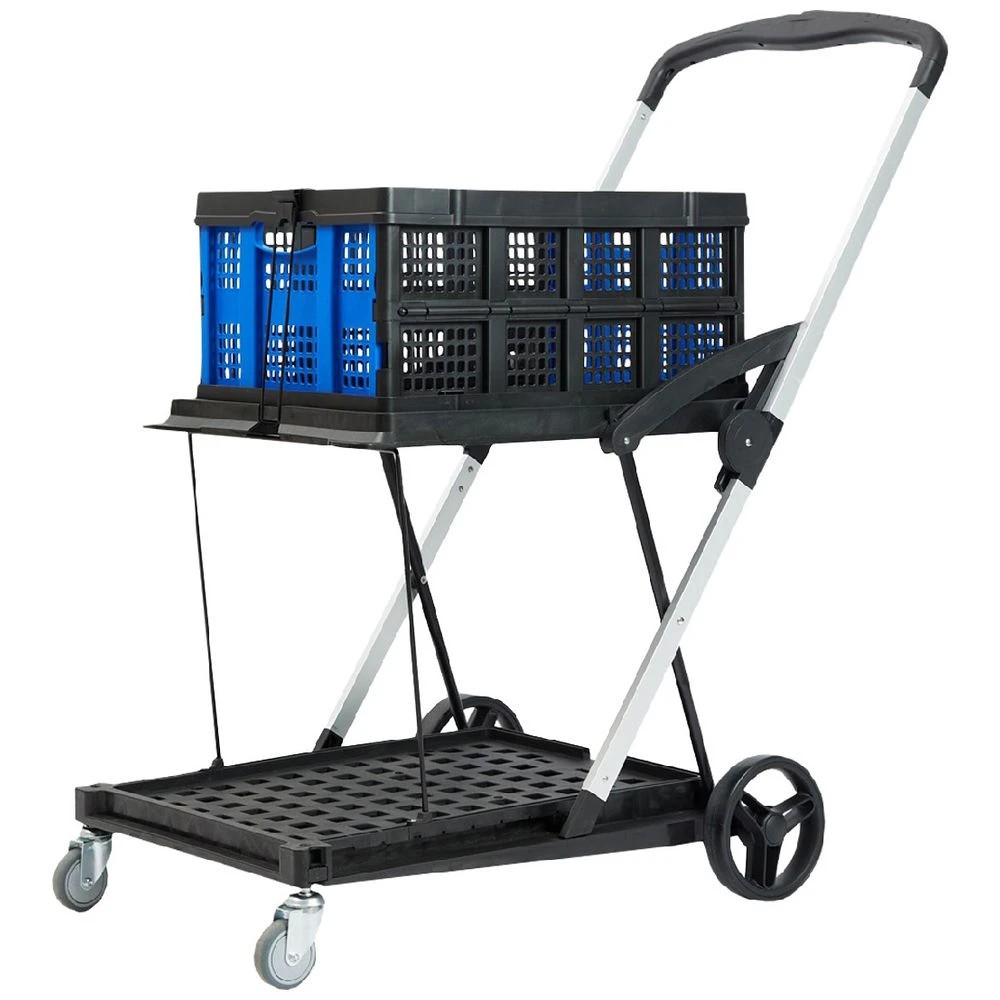 1 J.Burrows 3-in-1 Folding Cart with Basket, 1 of 7