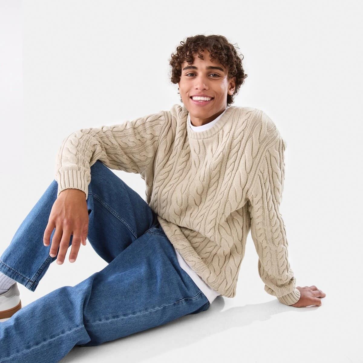 9 Cable Knit Jumper Bge String, 9 of 9