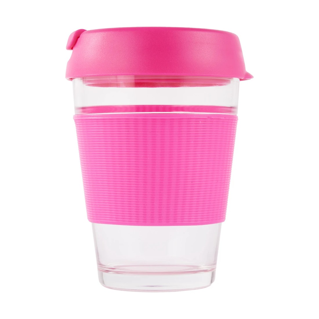 5 350ml Pink Glass Reusable Travel Cup, 5 of 6