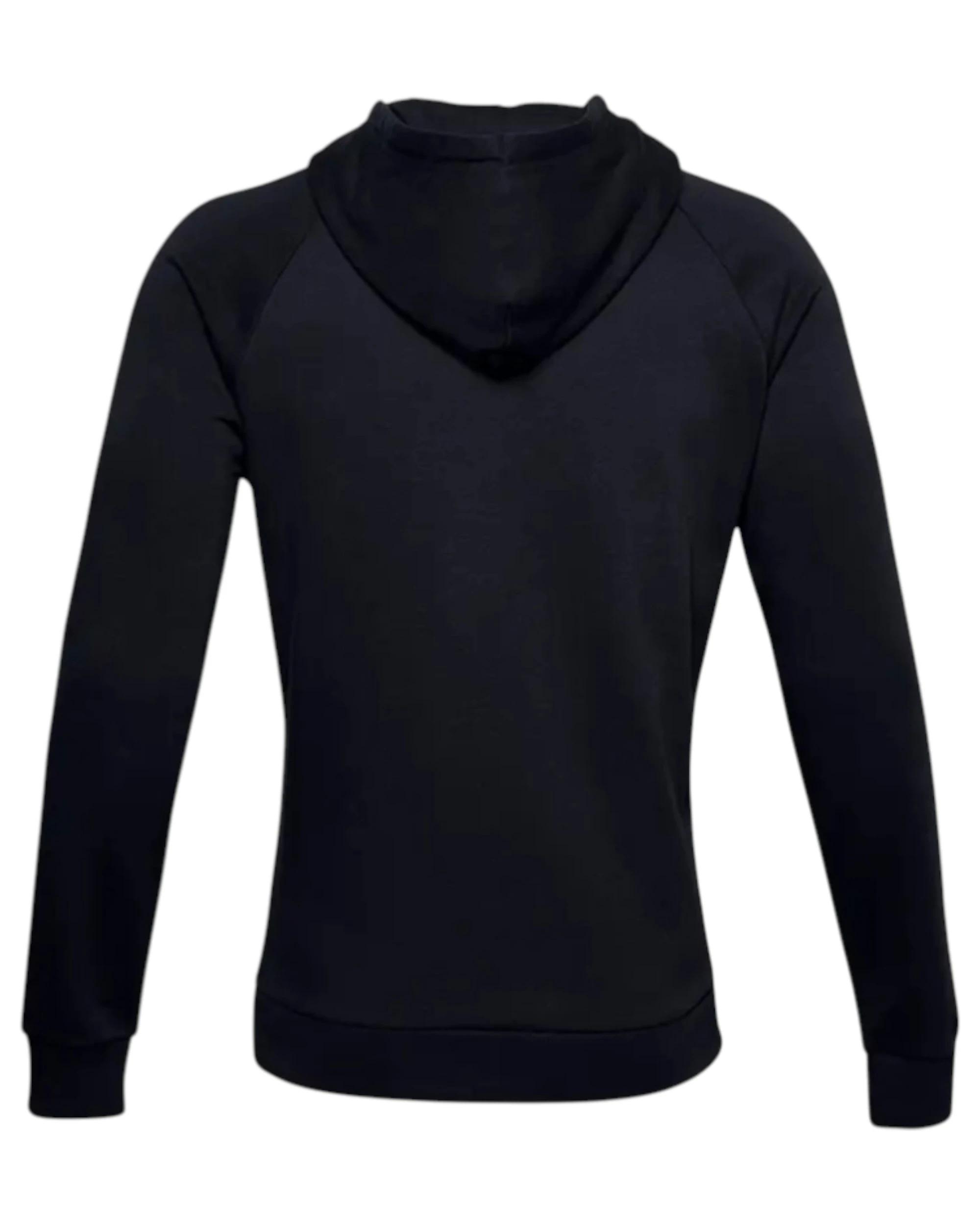 3 Under Armour Mens Ua Rival Fleece Big Logo Hoodie Sweatshirt Black BLACK, 3 of 6