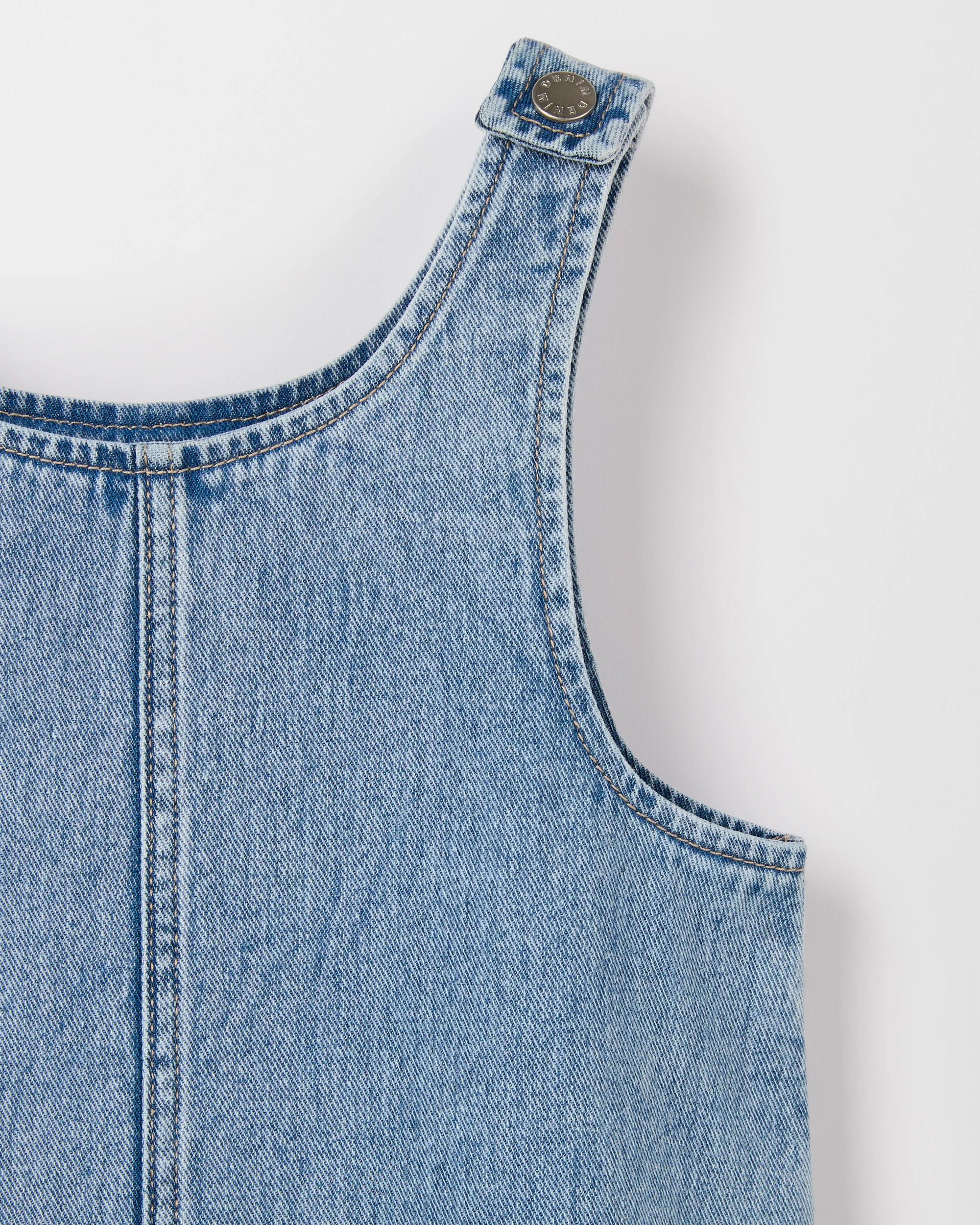 5 Target Denim Denim Woven Pinafore Dress LIGHT WASH, 5 of 7